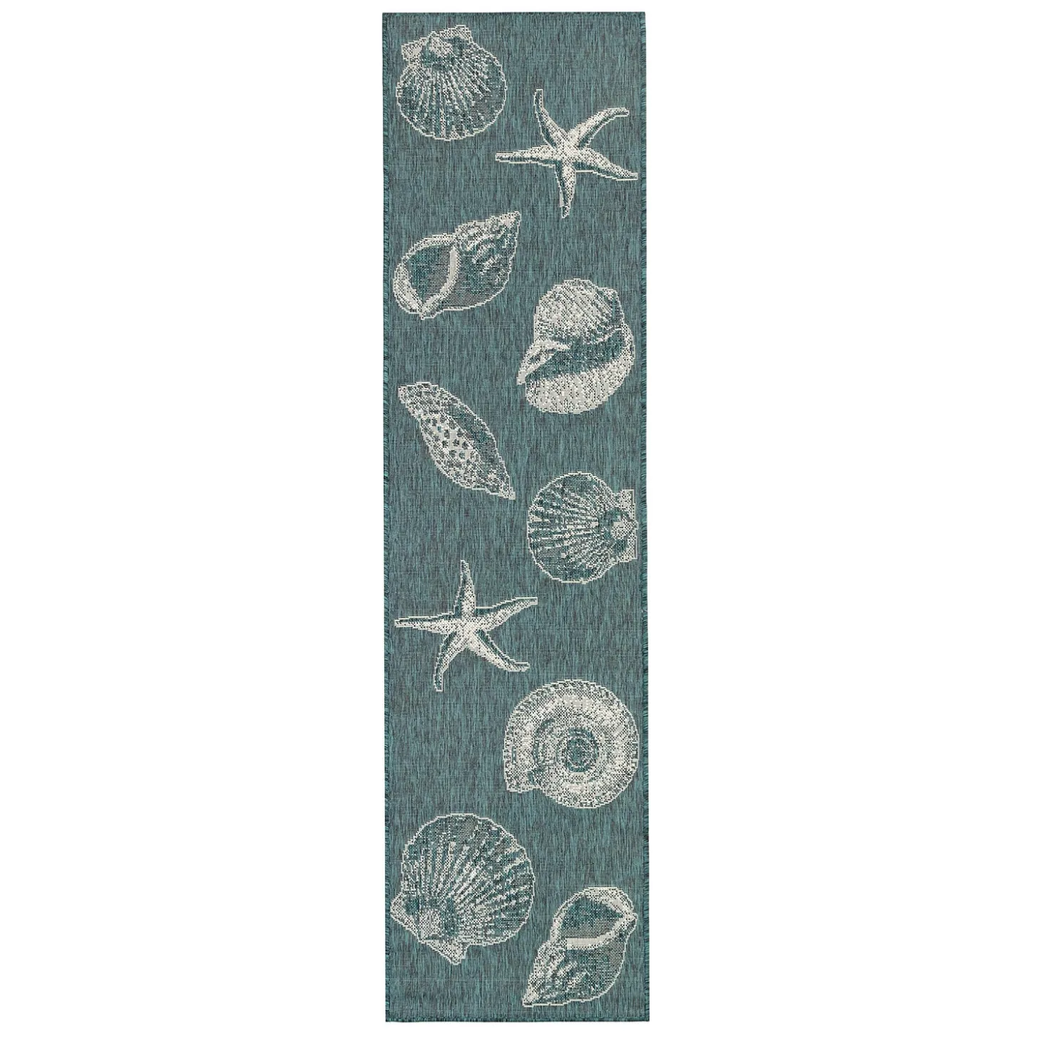 Area Rugs>Plow & Hearth Indoor/Outdoor Textured Shells Polypropylene Rug, 6'6" x 9'4"