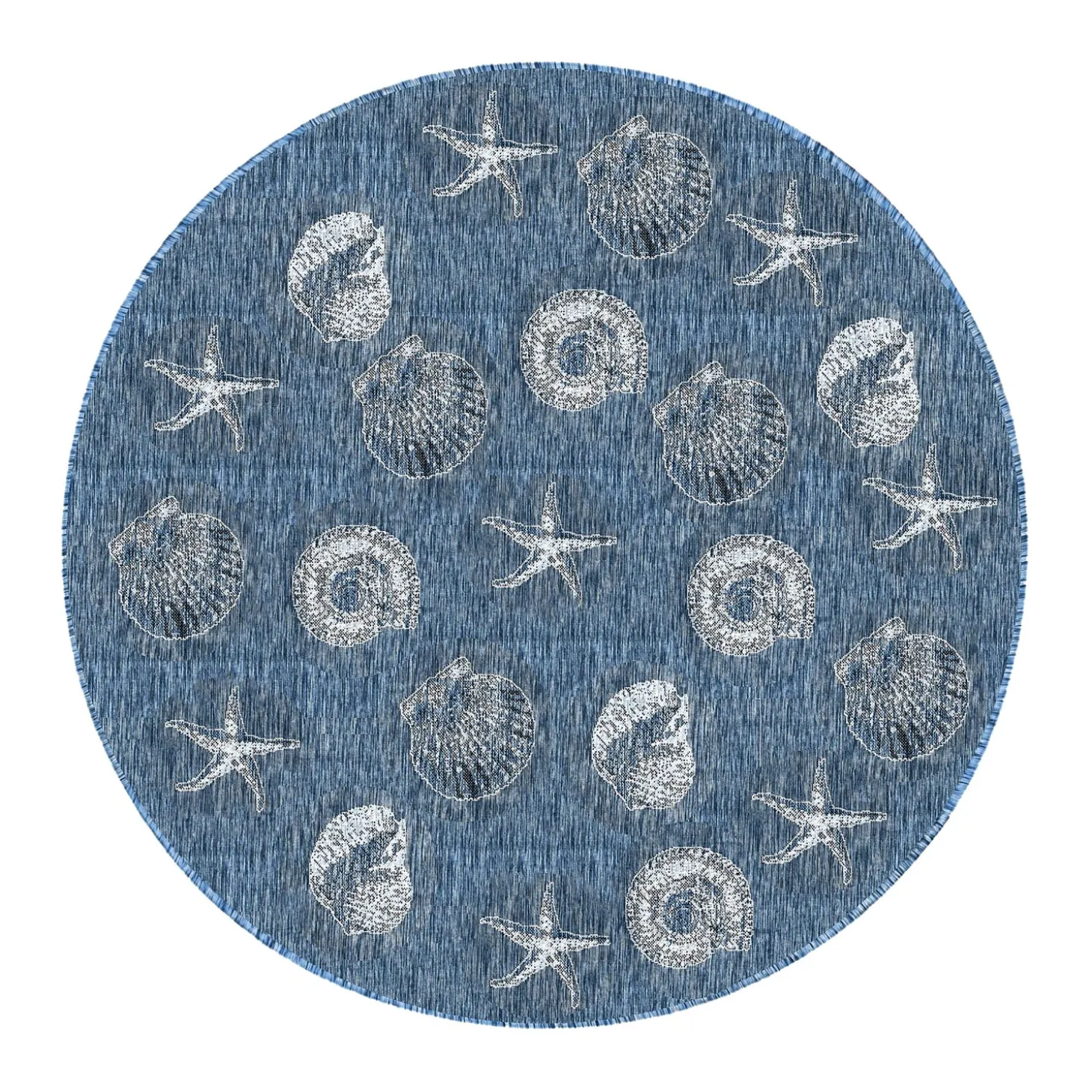 Area Rugs>Plow & Hearth Indoor/Outdoor Textured Shells Polypropylene Rug, 6'6" x 9'4"