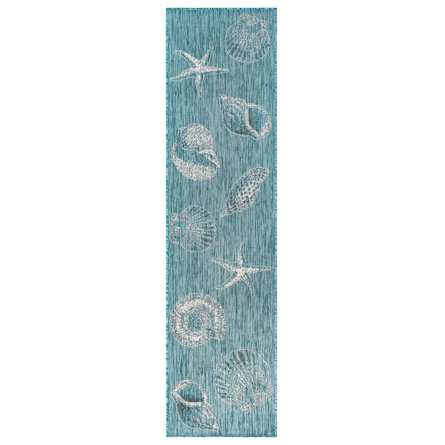 Area Rugs>Plow & Hearth Indoor/Outdoor Textured Shells Polypropylene Rug, 6'6" x 9'4"