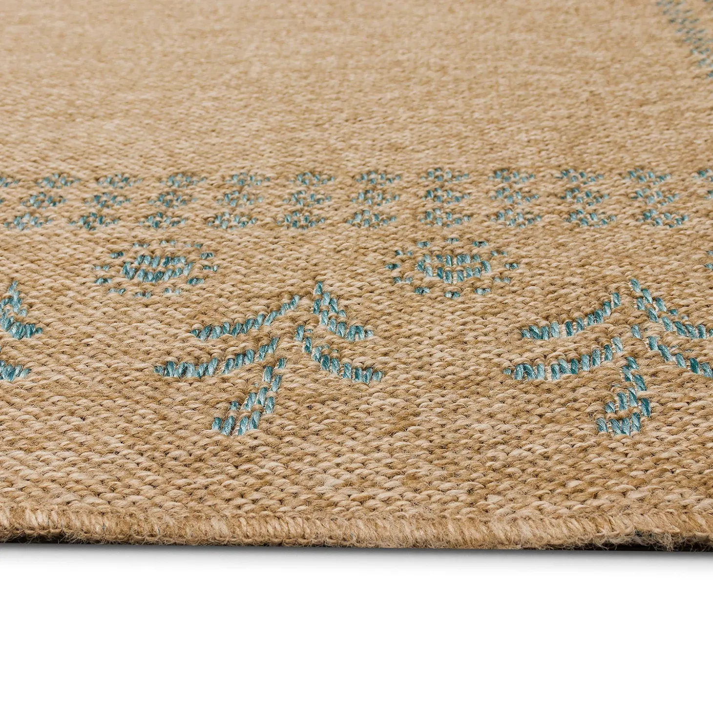 Area Rugs>Plow & Hearth Indoor/Outdoor Toulouse Block Print Rug, 7'10" x 9'10"