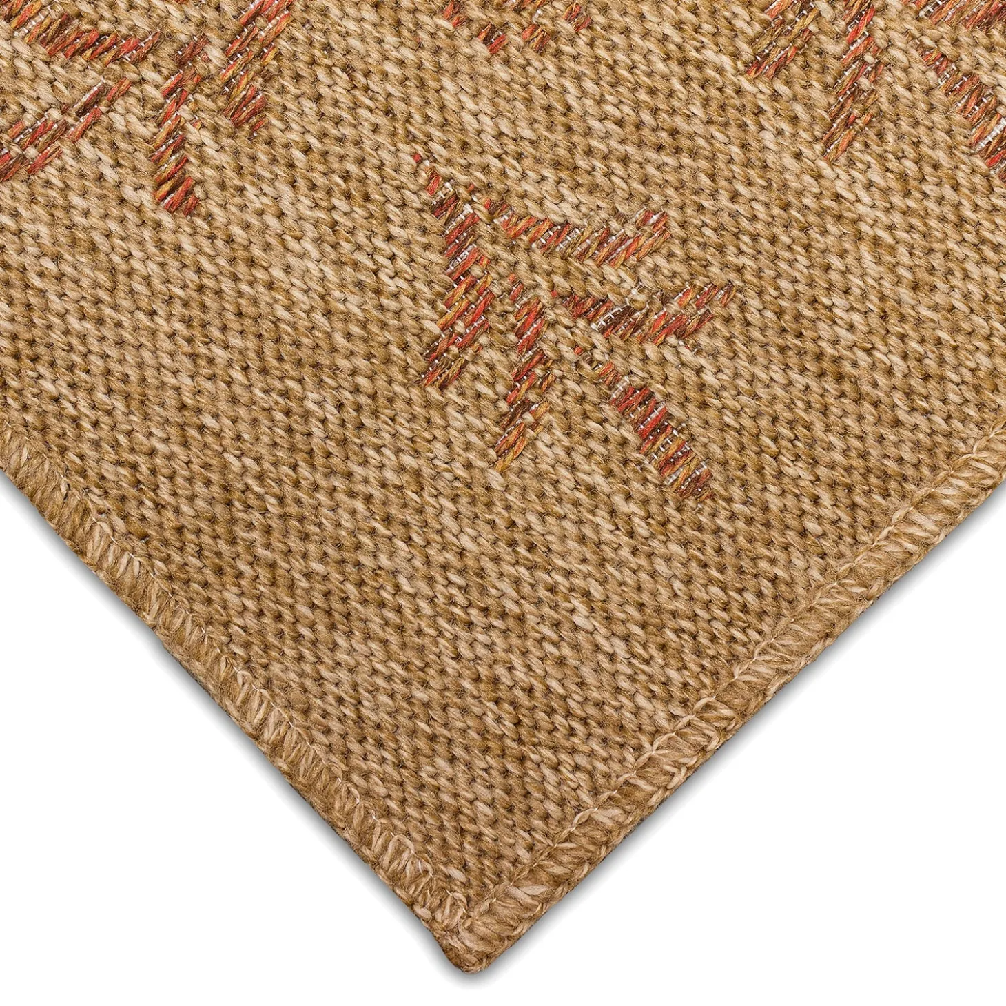 Area Rugs>Plow & Hearth Indoor/Outdoor Toulouse Block Print Rug, 7'10" x 9'10"