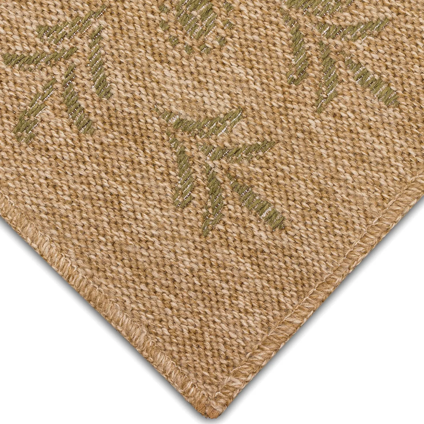 Area Rugs>Plow & Hearth Indoor/Outdoor Toulouse Block Print Rug, 5'3" X 7'3"