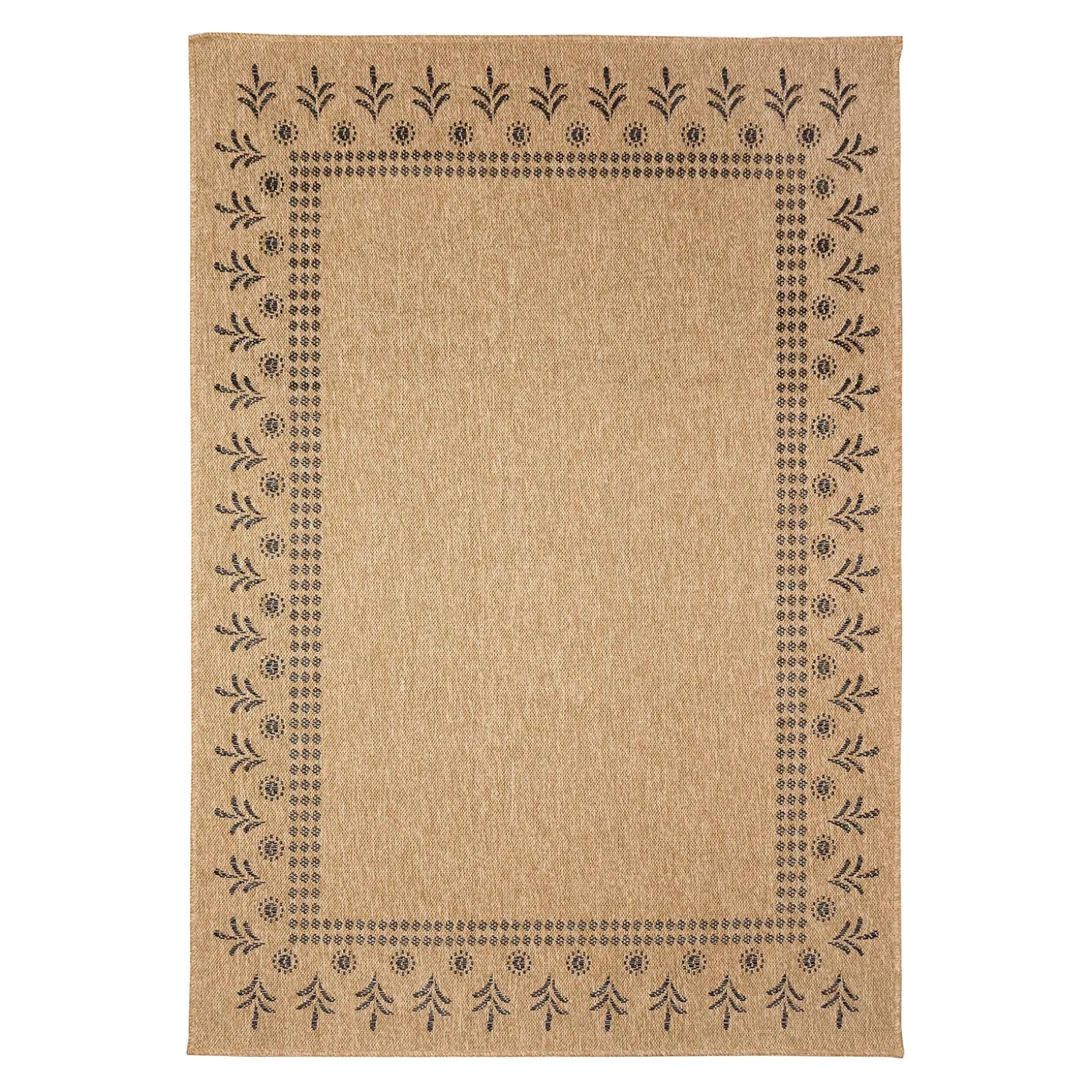 Area Rugs>Plow & Hearth Indoor/Outdoor Toulouse Block Print Rug, 7'10" x 9'10"