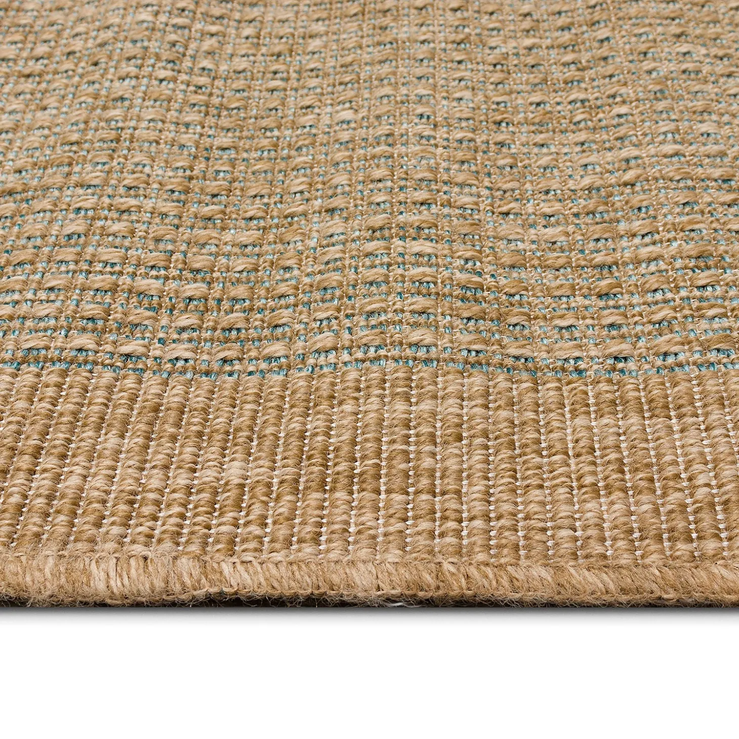 Area Rugs>Plow & Hearth Indoor/Outdoor Toulouse Border Print Rug, 6'6" x 9'4"