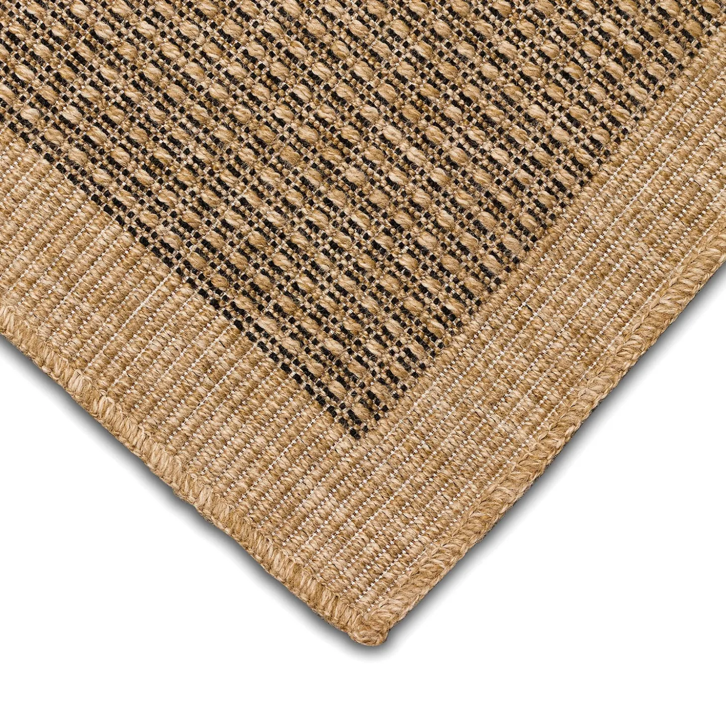 Area Rugs>Plow & Hearth Indoor/Outdoor Toulouse Border Print Rug, 6'6" x 9'4"