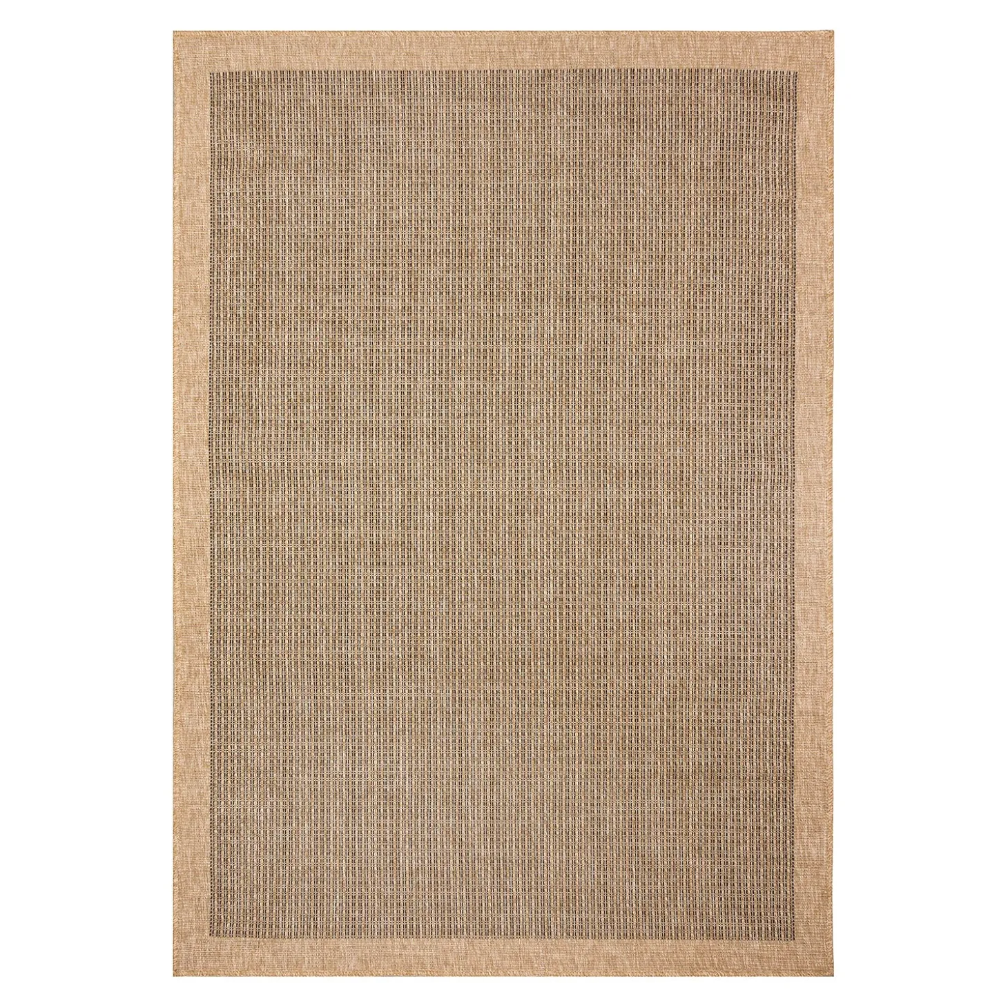 Area Rugs>Plow & Hearth Indoor/Outdoor Toulouse Border Print Rug, 6'6" x 9'4"