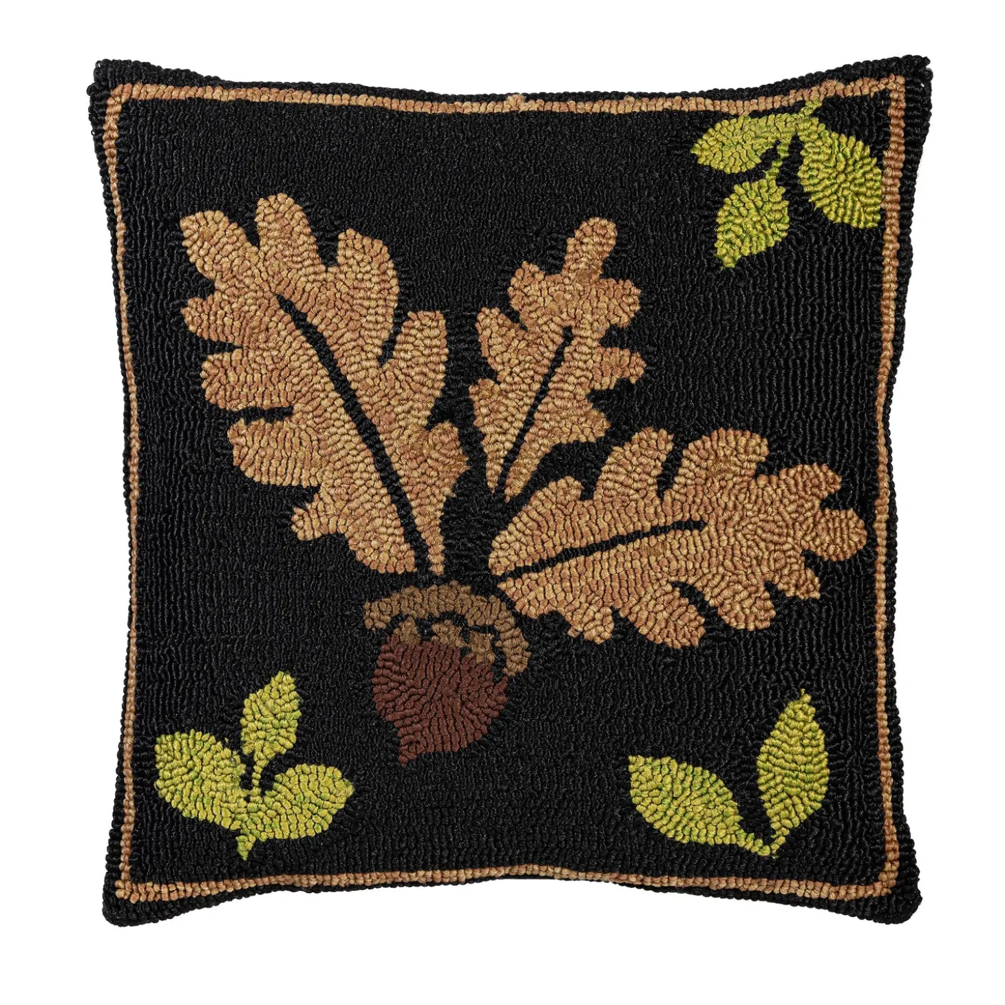 Decorative Pillows>Plow & Hearth Indoor/Outdoor Woodland Throw Pillow with Acorn