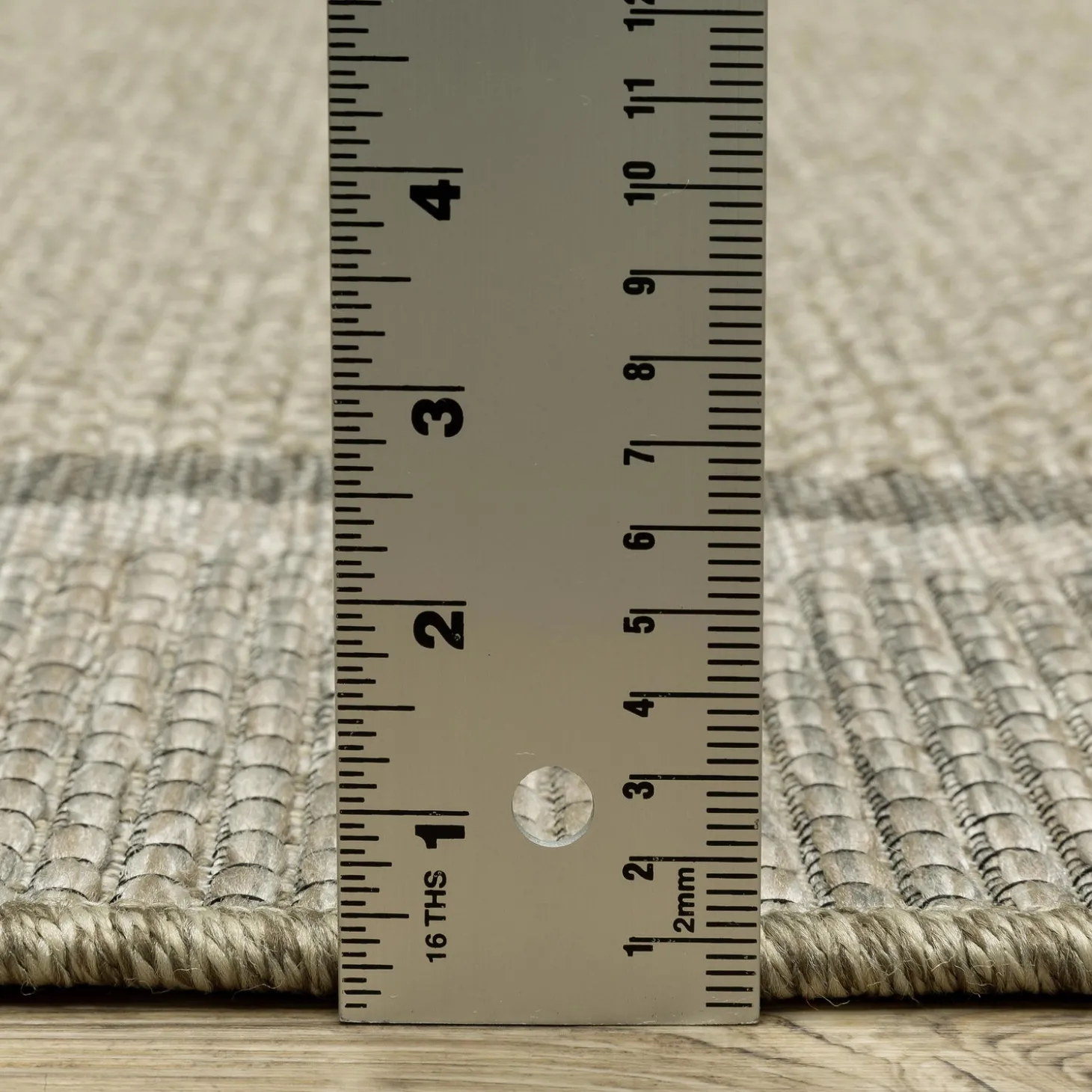 Area Rugs>Plow & Hearth Indoor/Outdoor Yucatan Border Polypropylene Rug, 3'3" x 5' Beige