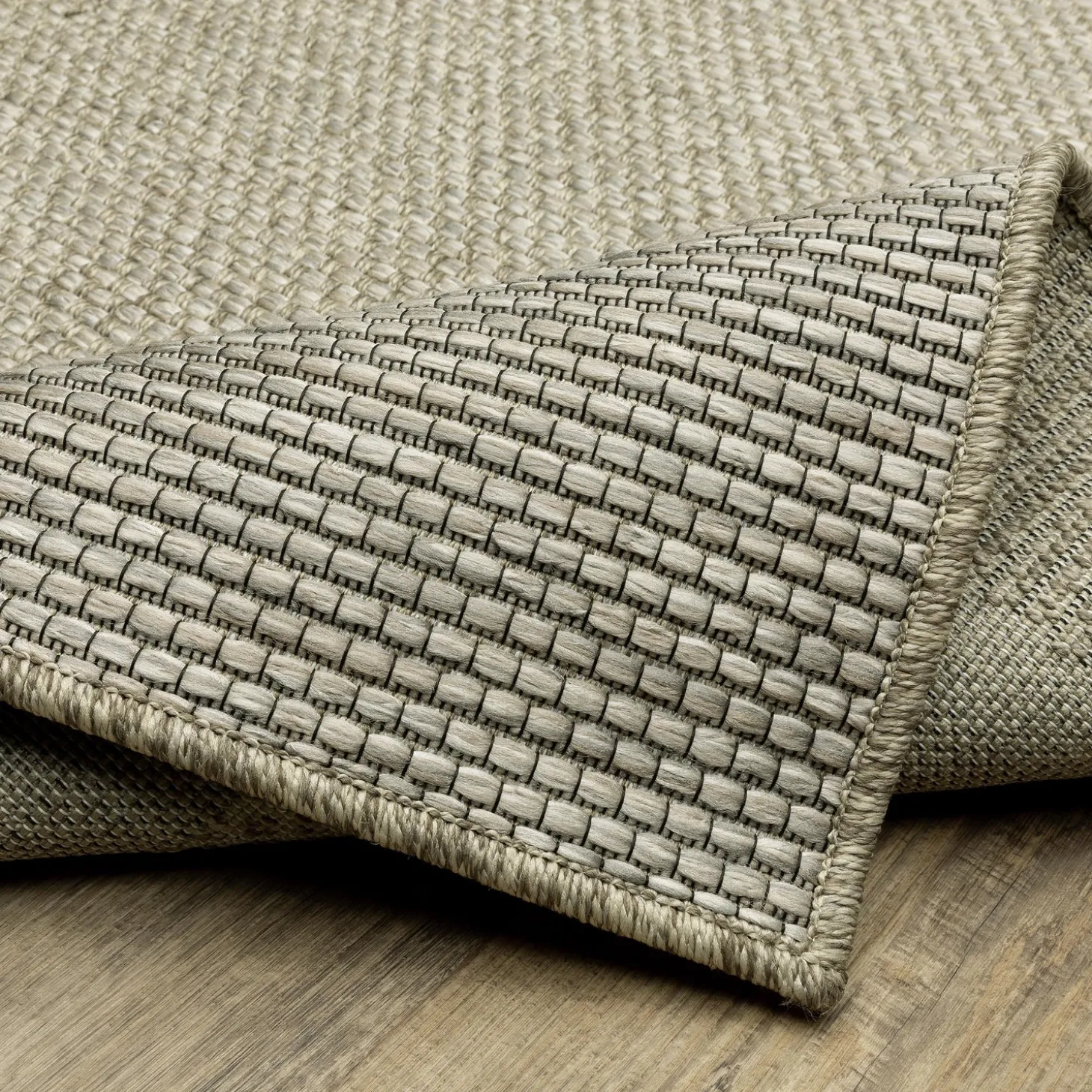 Area Rugs>Plow & Hearth Indoor/Outdoor Yucatan Border Polypropylene Rug, 3'3" x 5' Beige