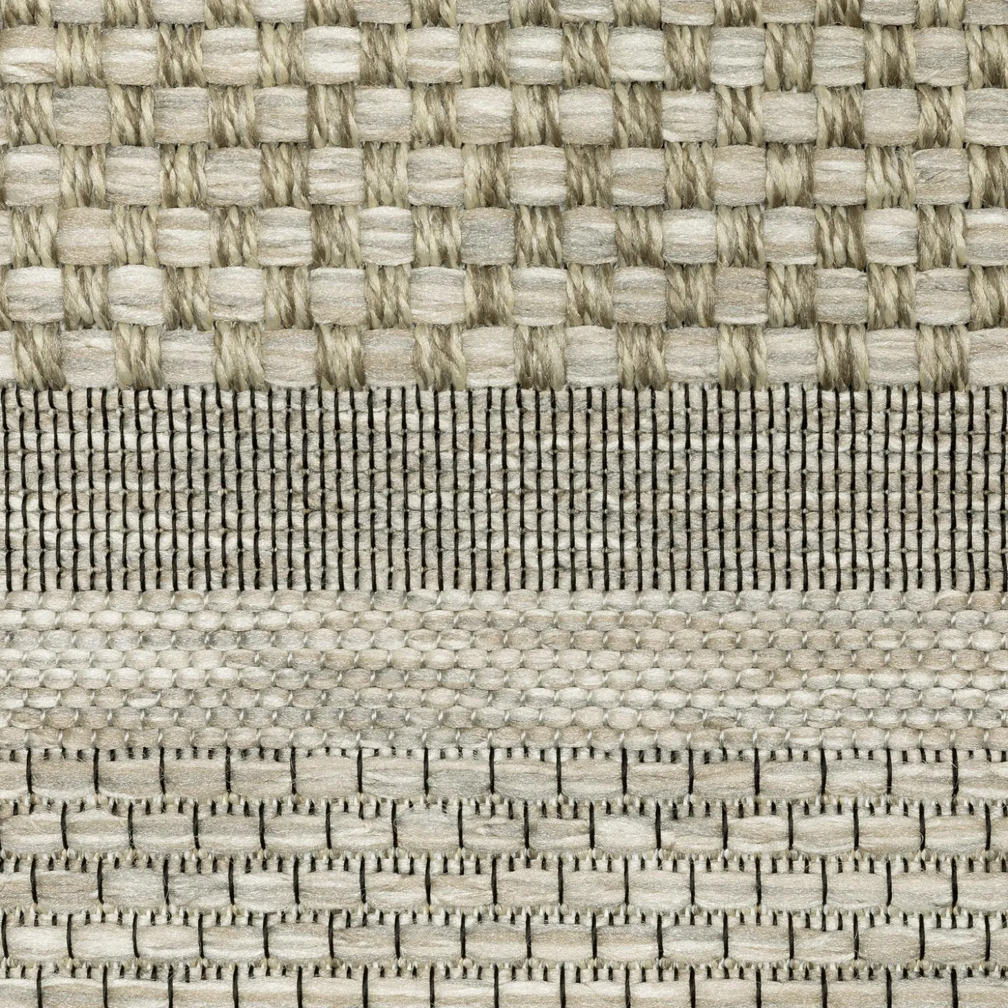 Area Rugs>Plow & Hearth Indoor/Outdoor Yucatan Border Polypropylene Rug, 3'3" x 5' Beige