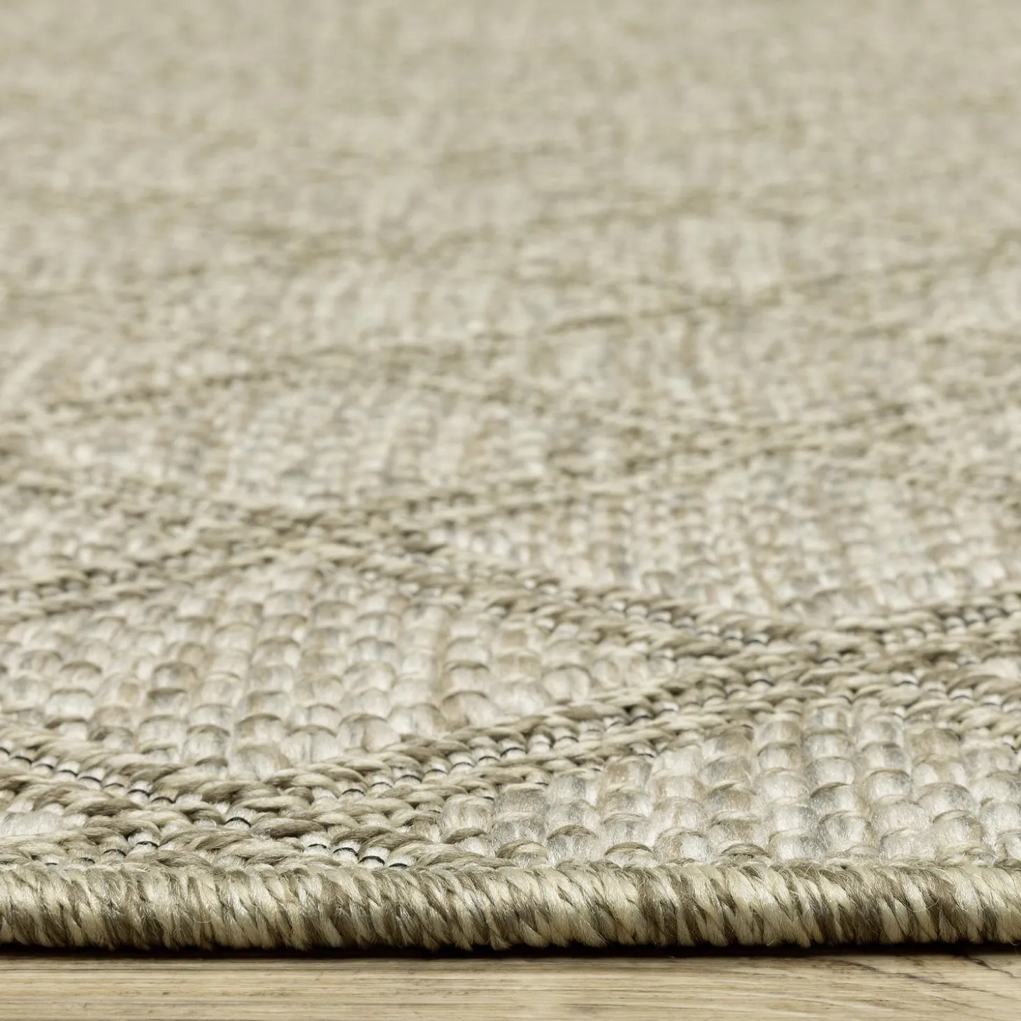 Area Rugs>Plow & Hearth Indoor/Outdoor Yucatan Lattice Polypropylene Rug, 5'3" x 7'3" Beige