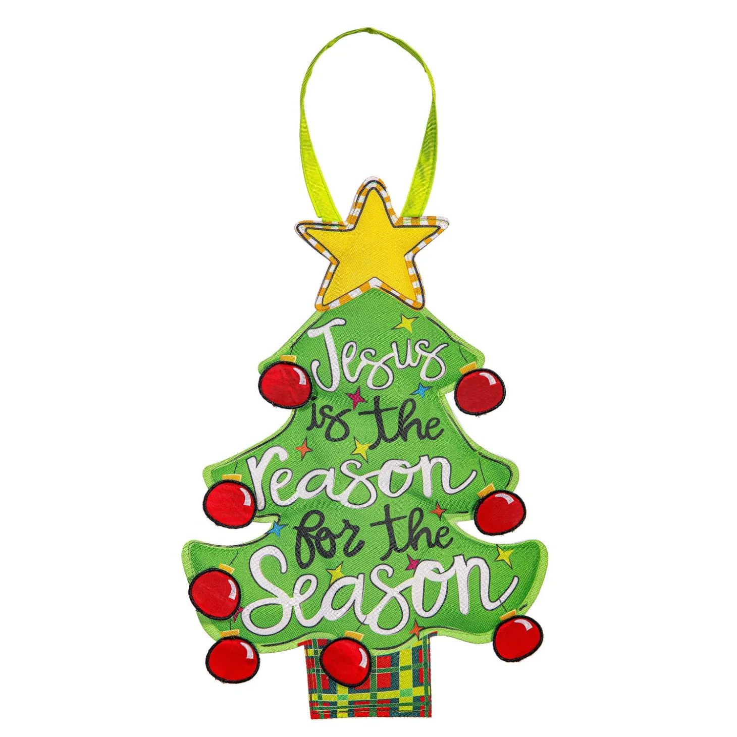 Fabric Door Hangers>Plow & Hearth Jesus Is The Reason Door Décor