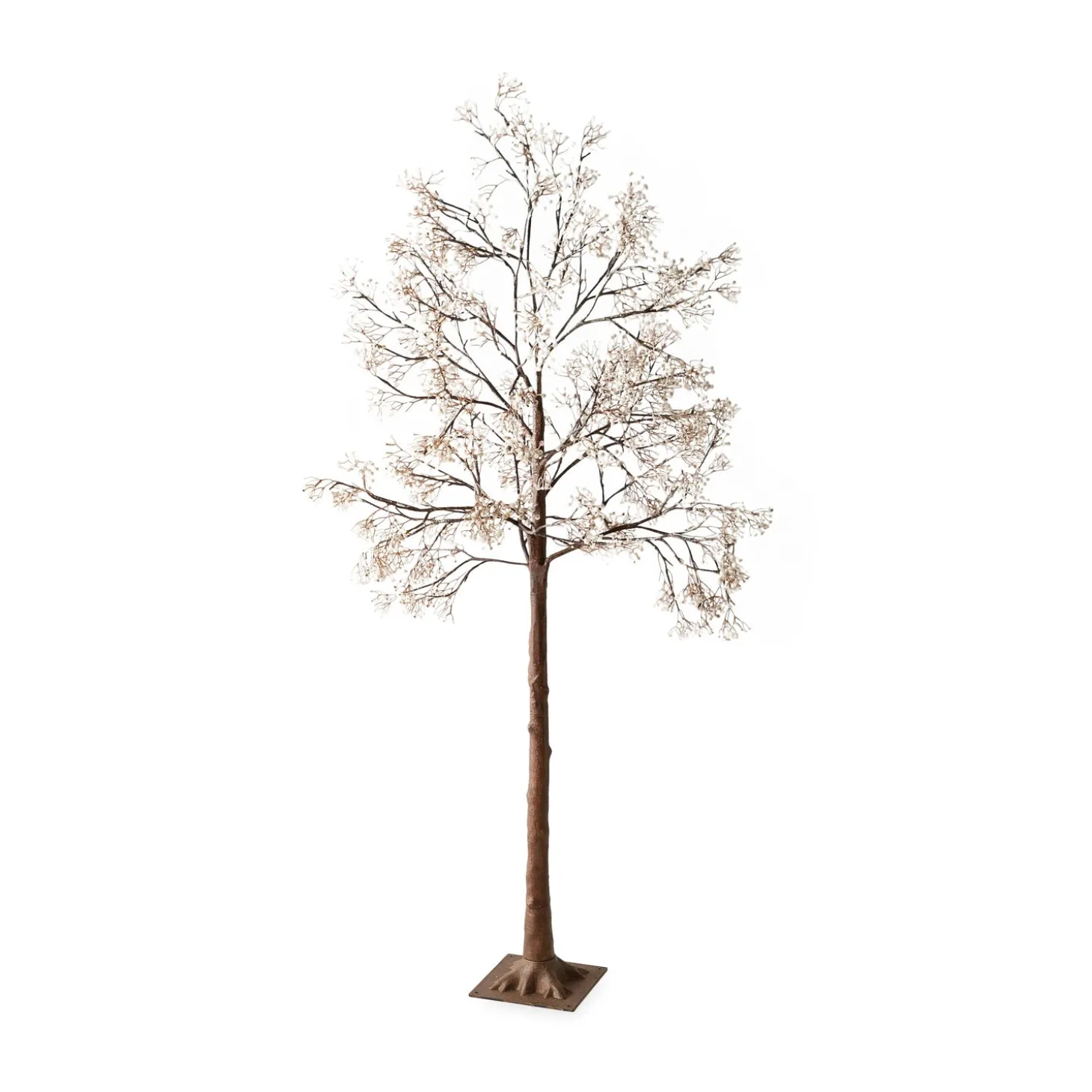 Lighted Trees & Garlands>Plow & Hearth Large Indoor/Outdoor Electric Lighted Baby's Breath Tree, 6'H