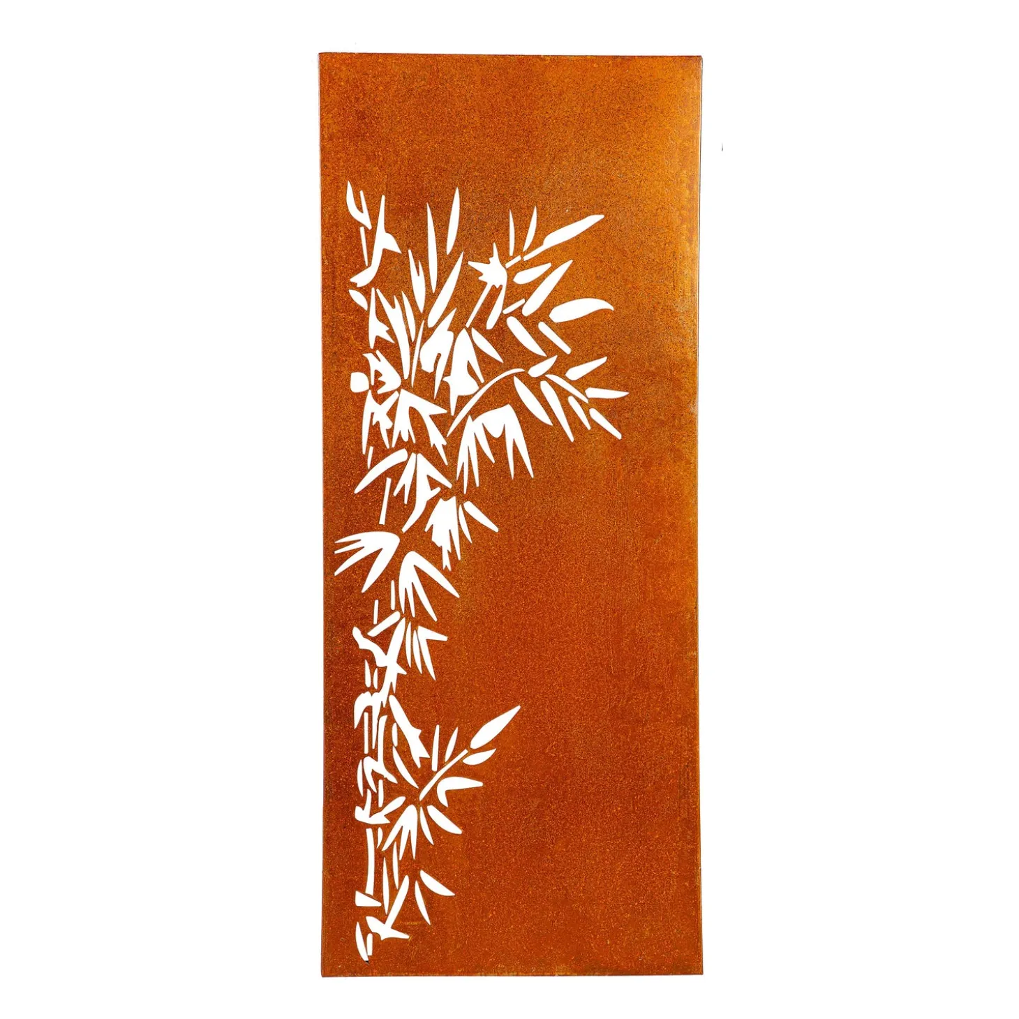 Wall Art>Plow & Hearth Leaves LED Laser Cut Metal Wall Décor, 15" L x 40" H