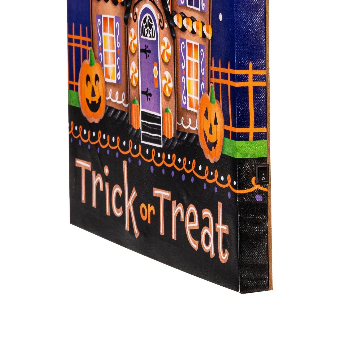 Wall Art>Plow & Hearth LED Canvas, Trick or Treat, 16" L x 20" H