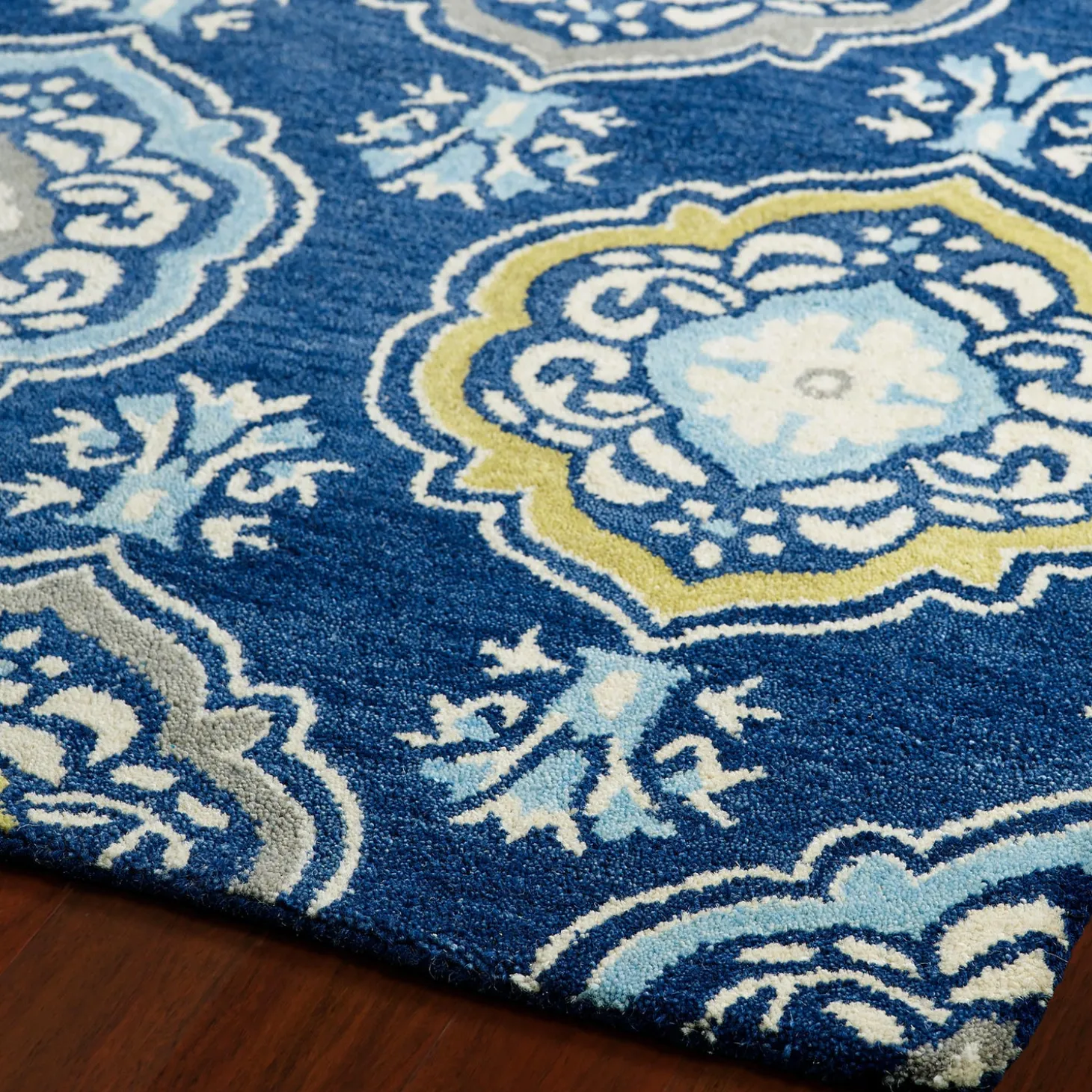 Area Rugs>Plow & Hearth Meadow Perennial Wool Rug, 9' x 12'