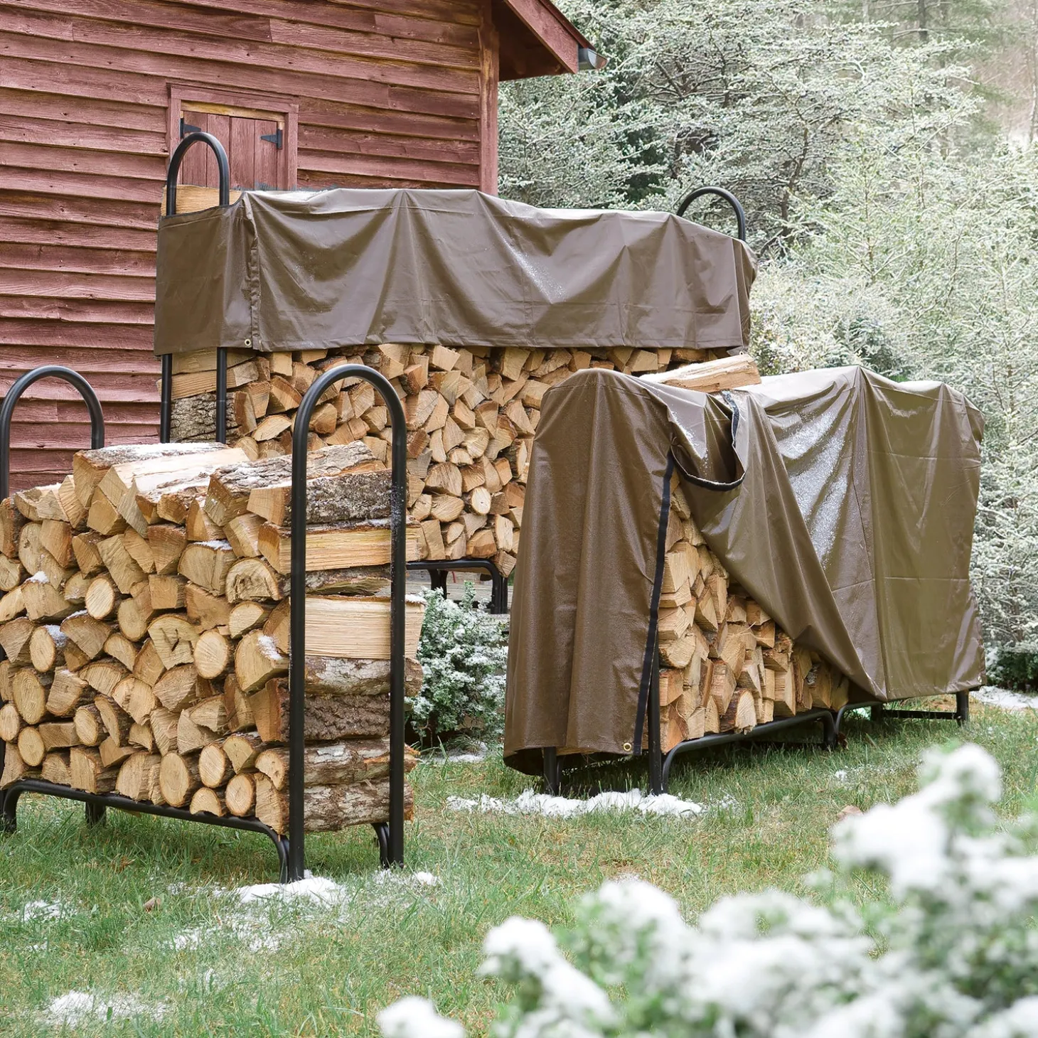 Outdoor Clean Up | Wood Storage & Wood Racks>Plow & Hearth Medium Heavy-Duty Steel Log Rack