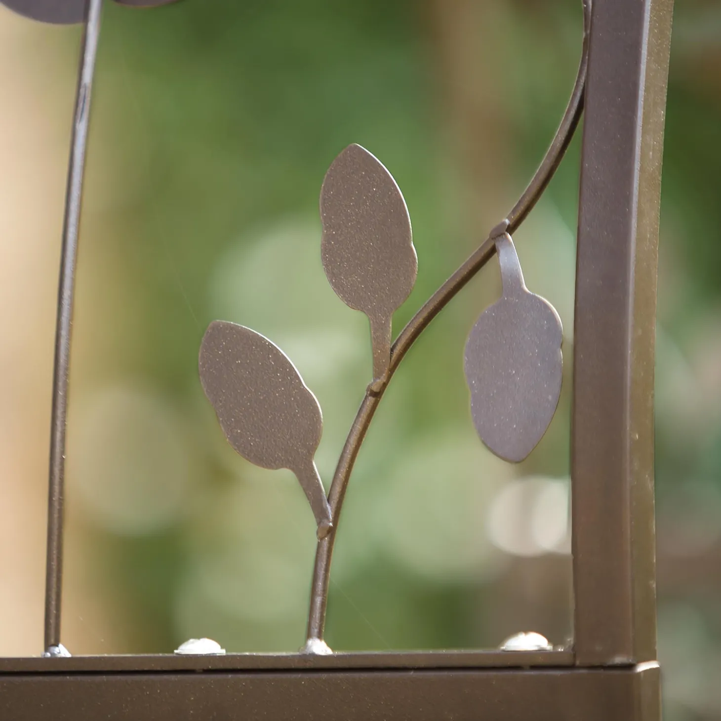 Arbors & Trellises>Plow & Hearth Metal Arched Garden Arbor with Tree of Life Design