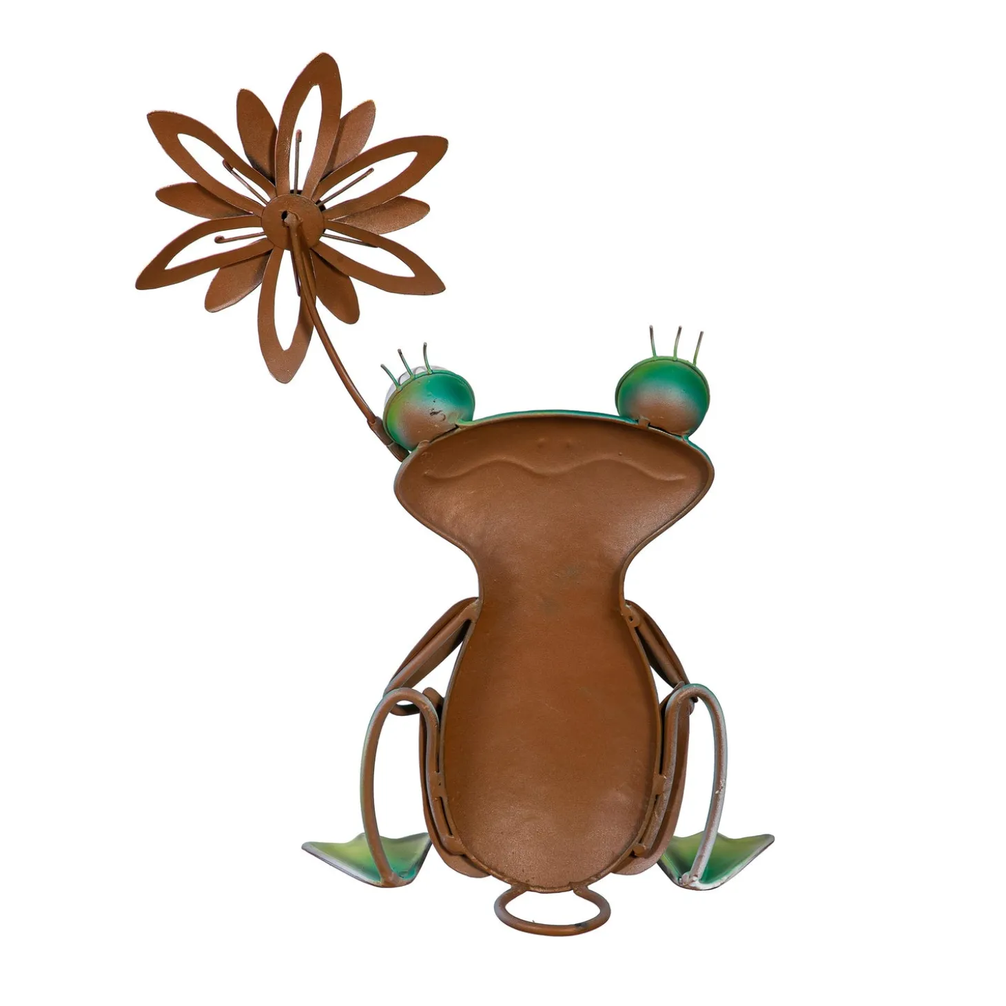 Garden Statues>Plow & Hearth Metal Frog With Colorful Flower Statue, 15"H
