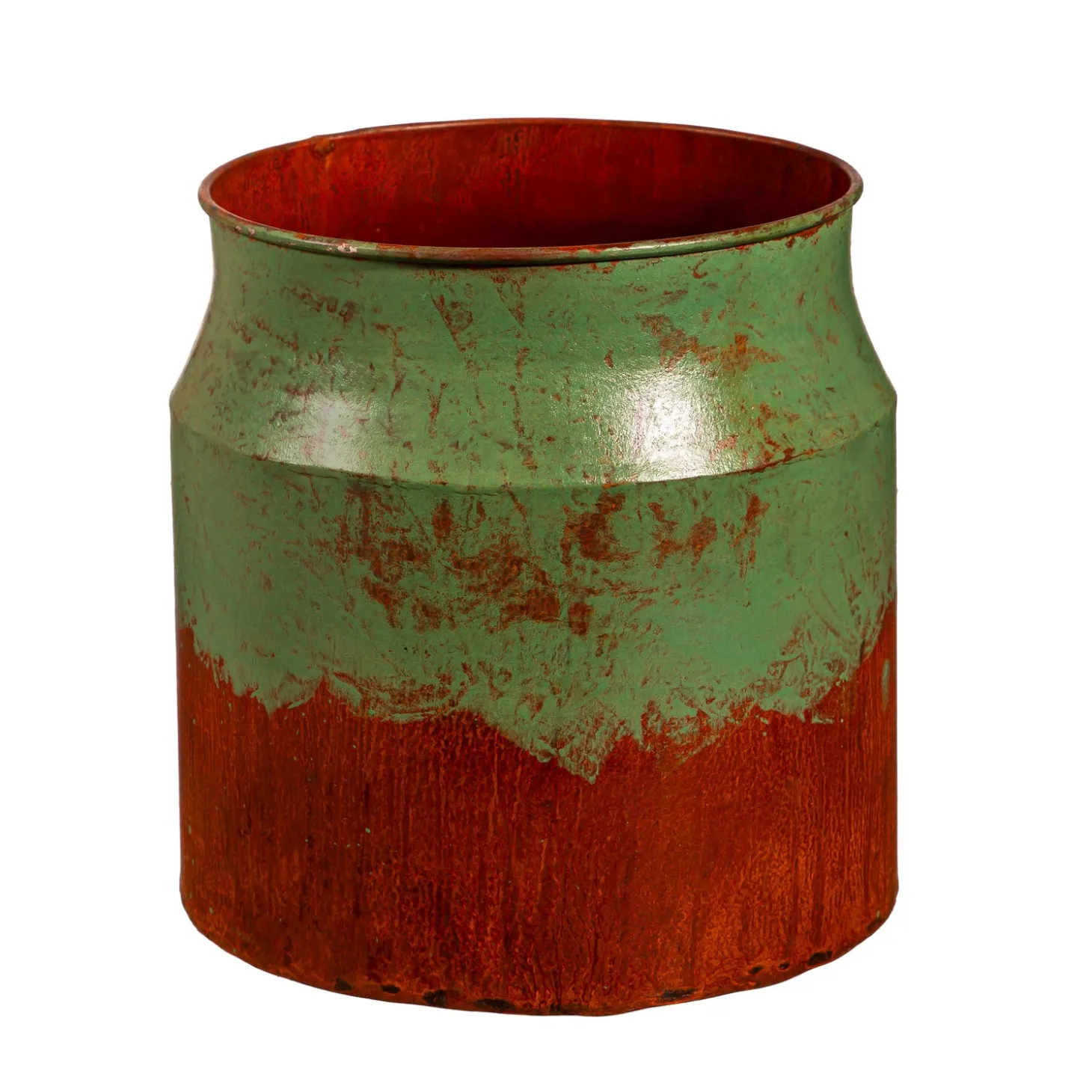 Planters & Plant Stands>Plow & Hearth Metal Jug Shaped Planter, Color Wash, Set of 3