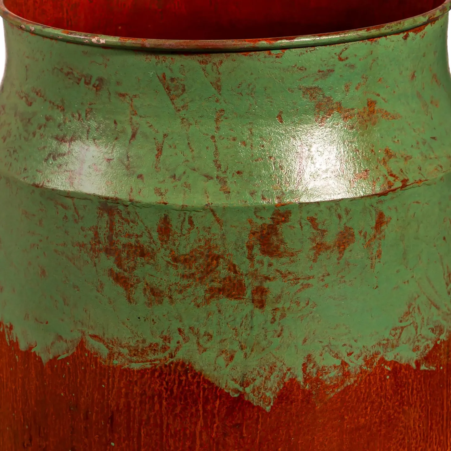 Planters & Plant Stands>Plow & Hearth Metal Jug Shaped Planter, Color Wash, Set of 3