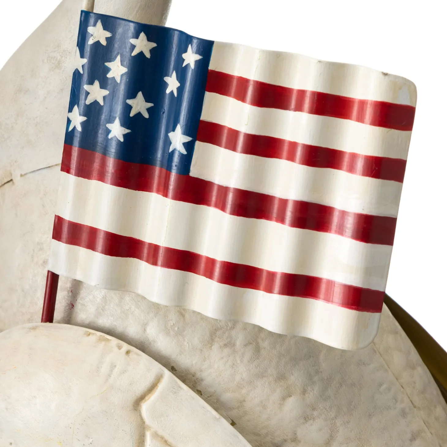 Garden Statues>Plow & Hearth Metal Patriotic Goose Statue with American Flag and Top Hat