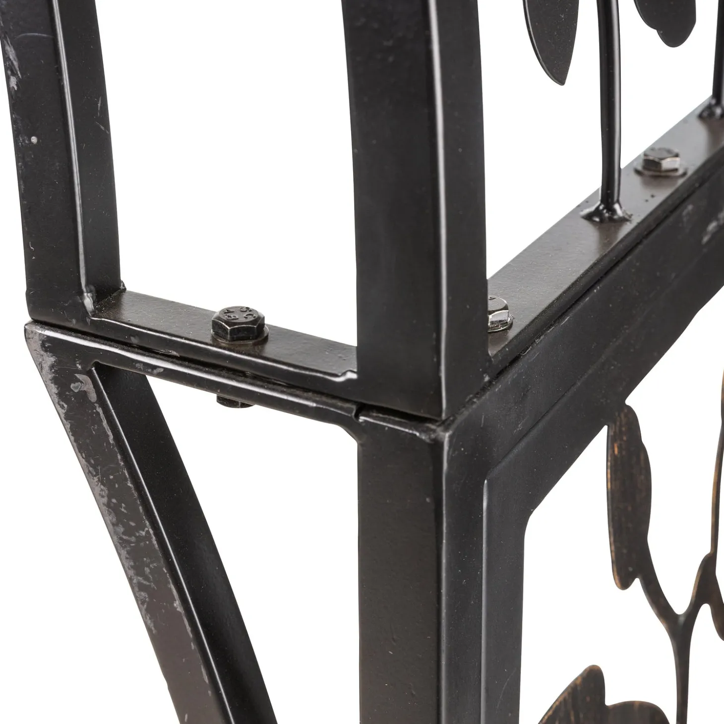 Arbors & Trellises>Plow & Hearth Metal Tree of Life Arched Garden Arbor with Gate