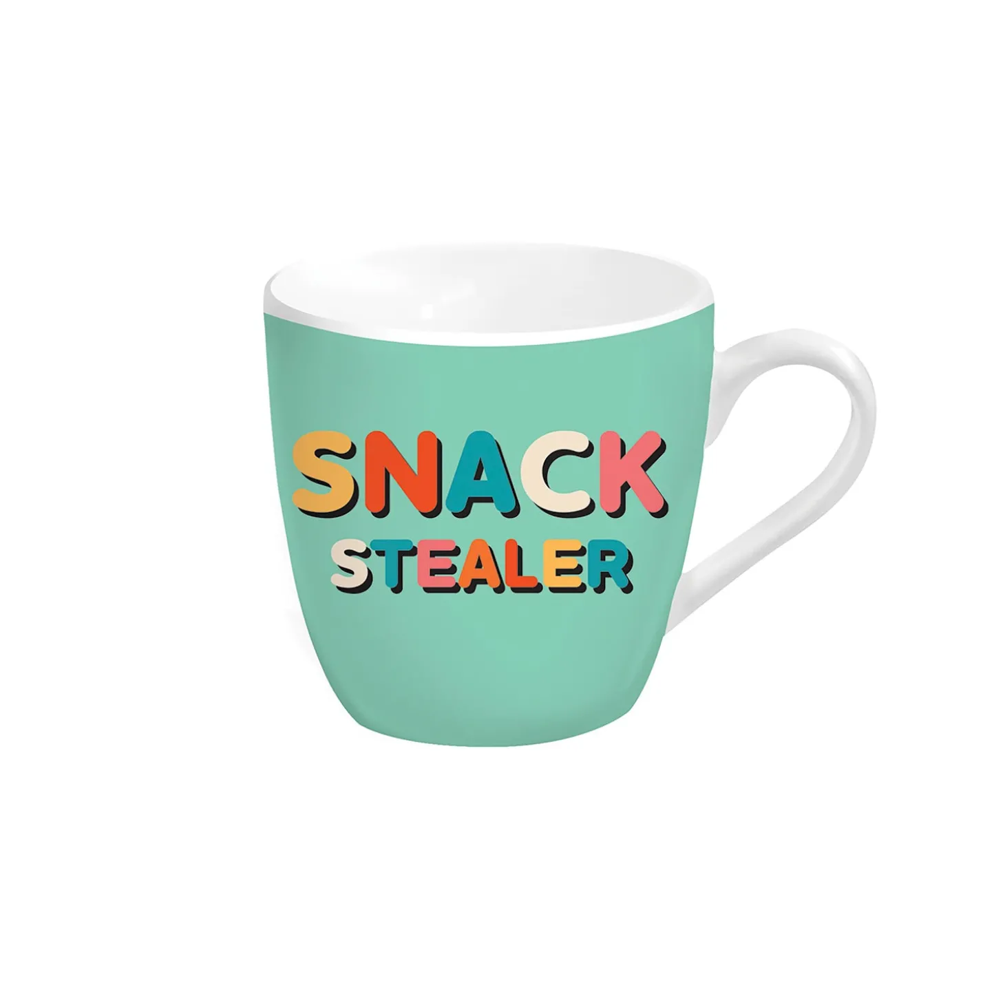 Coffee & Tea Cups>Plow & Hearth Mommy and Me Ceramic Cup Giftset, 17oz. & 7oz., Snack Dealer/Snack Stealer