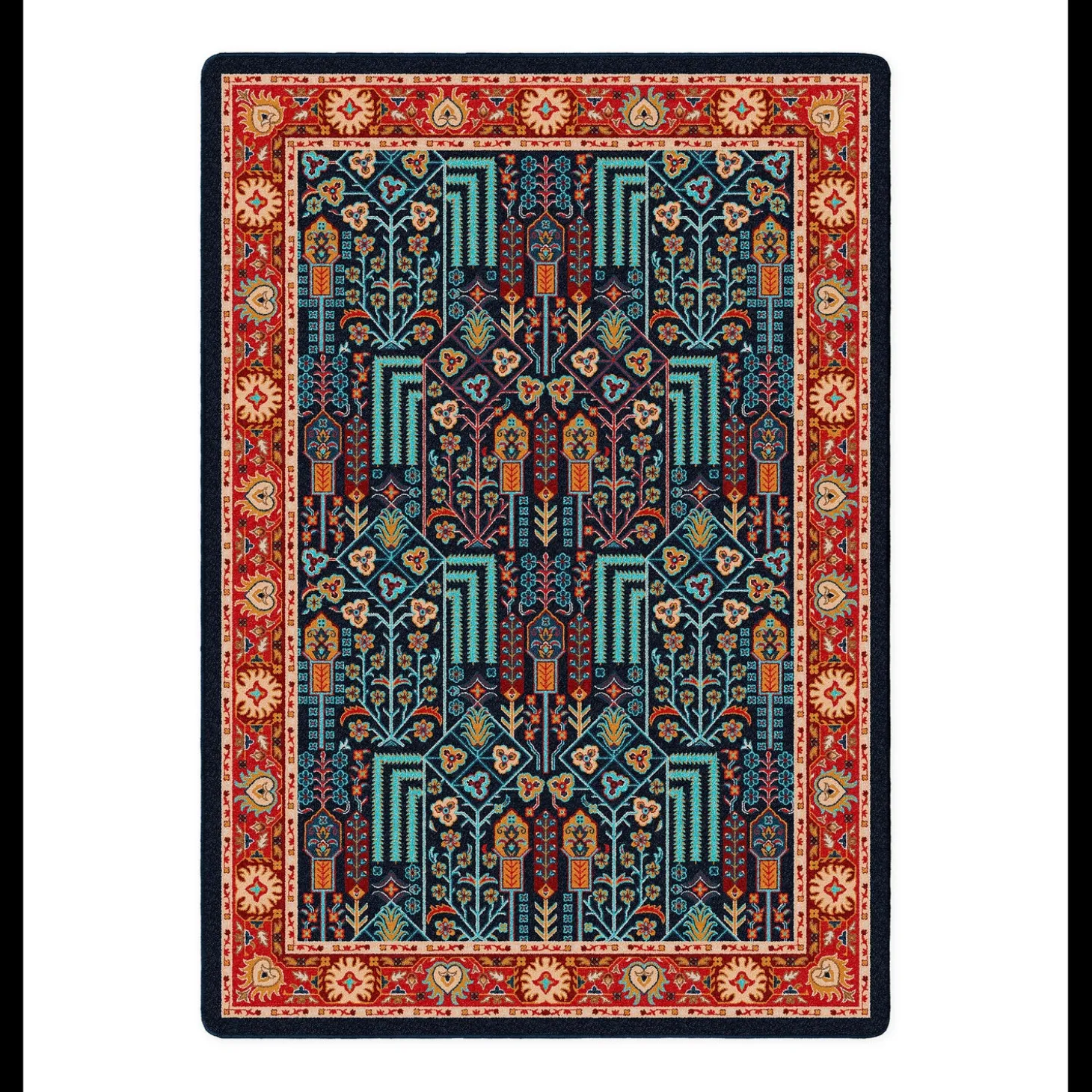 Area Rugs>Plow & Hearth Mount Joy Area Rug With EnduraStran Construction, 7'7" Round