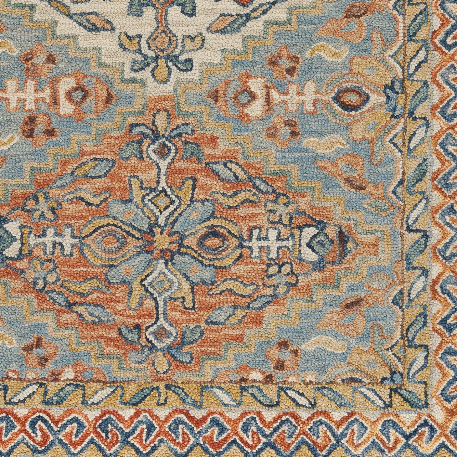 Area Rugs>Plow & Hearth Mountain Sunset Wool Rug, 3'6" x 5'6"