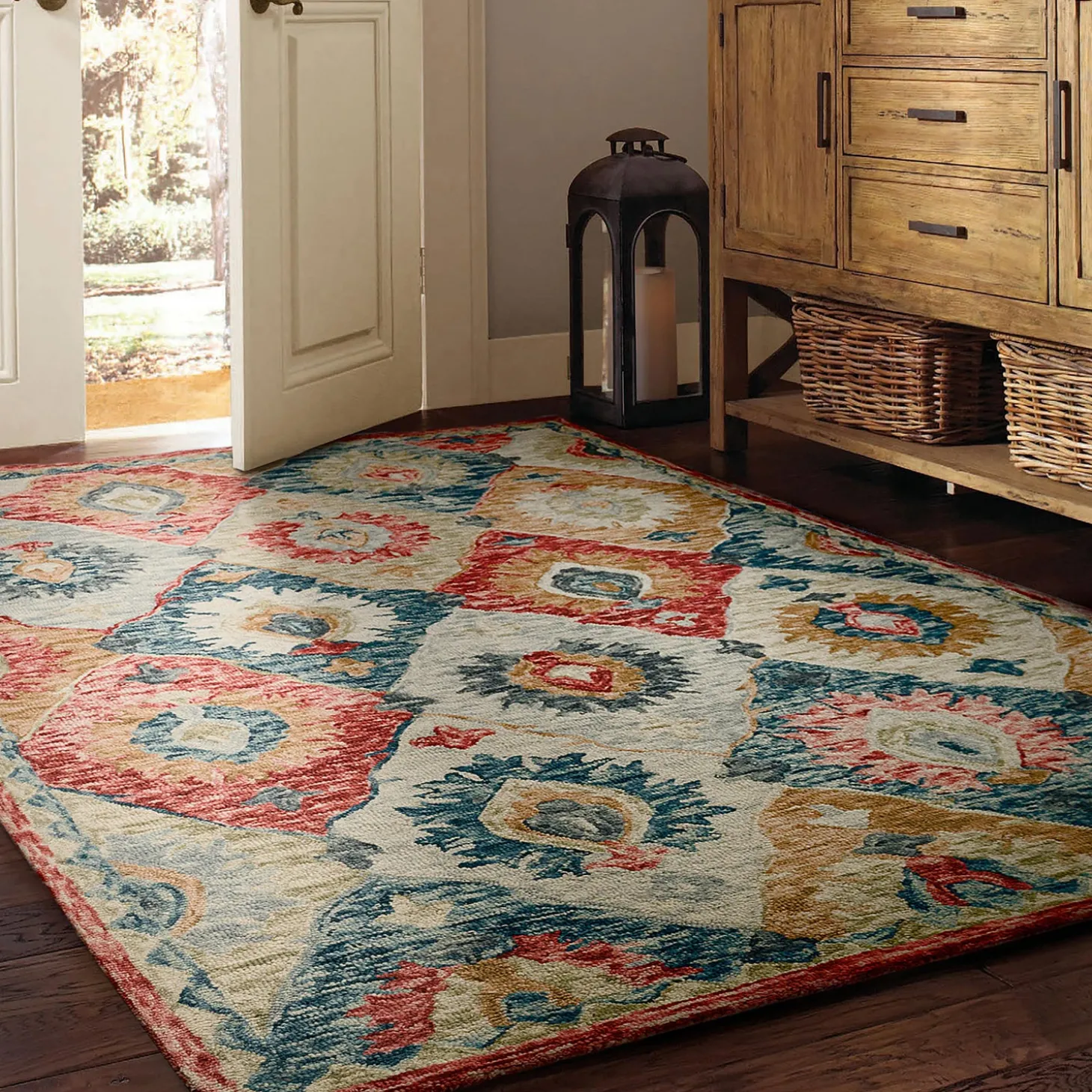 Area Rugs>Plow & Hearth Mountain Valley Wool Rug, 3'6" x 5'6" Multi
