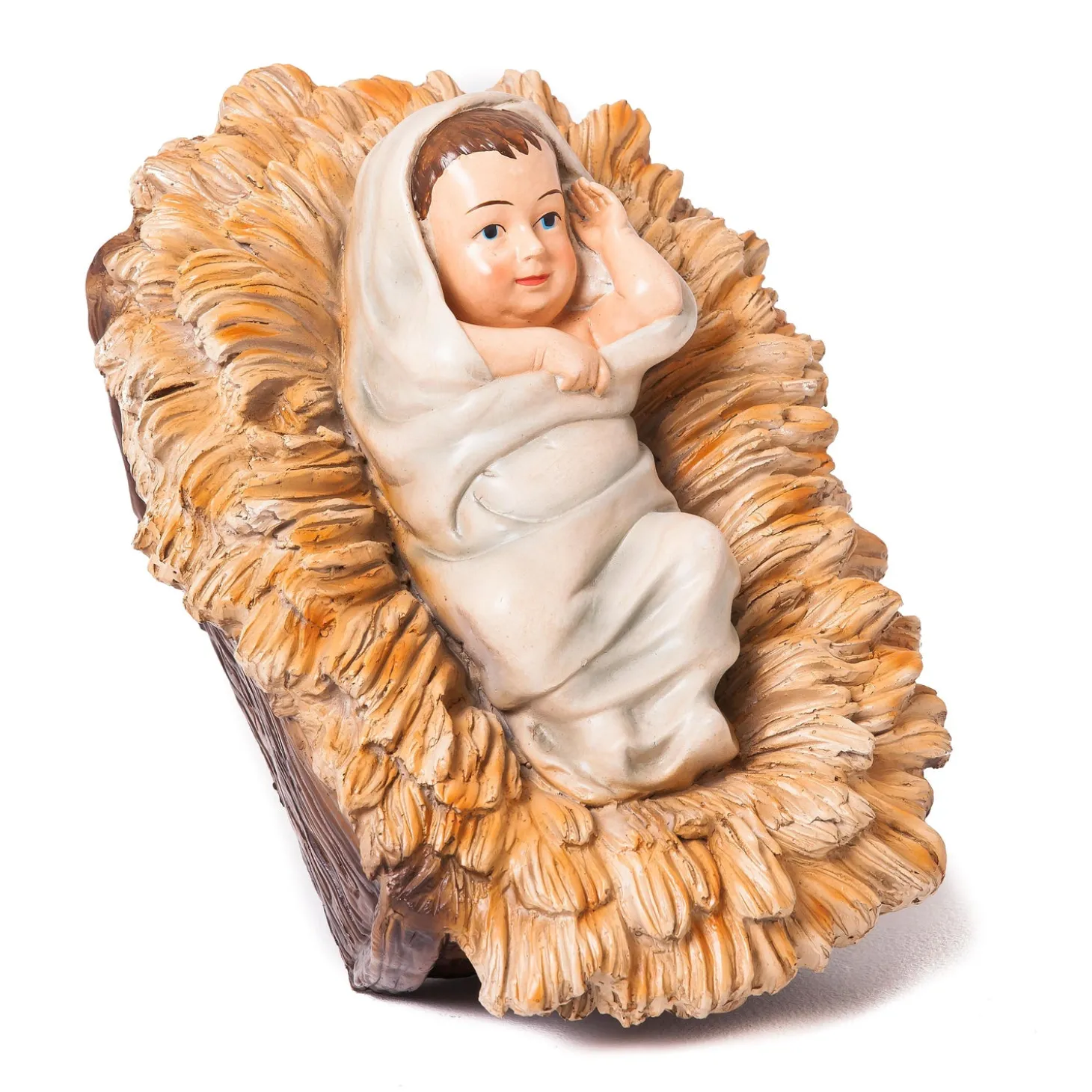 Garden Statues>Plow & Hearth Nativity Set of 3: Mary, Joseph, and Baby Jesus, Full Color