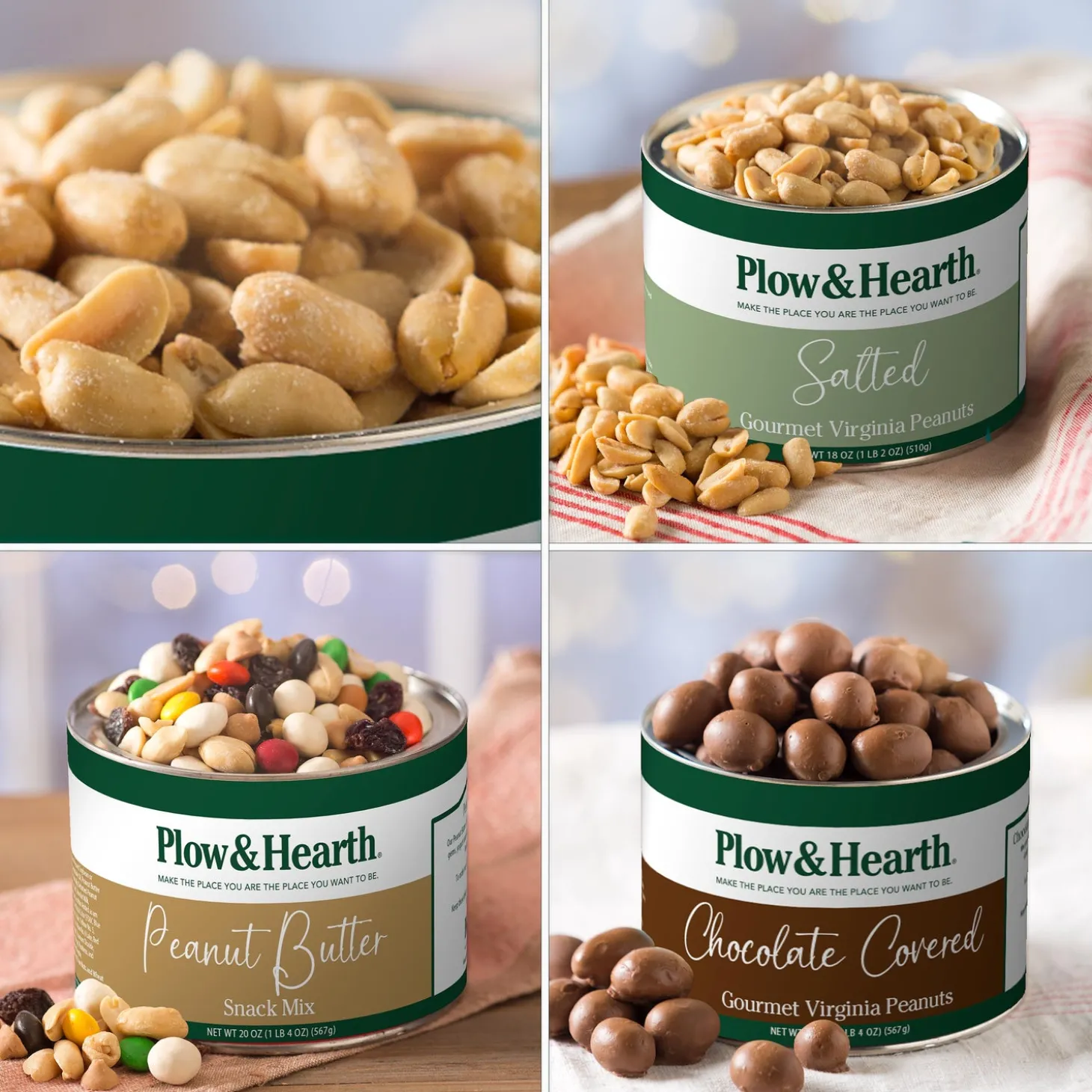 Gourmet Snacks & Nuts>Plow & Hearth Nuts Of The Month Club: Three Months Of Nuts Delivered December Through February