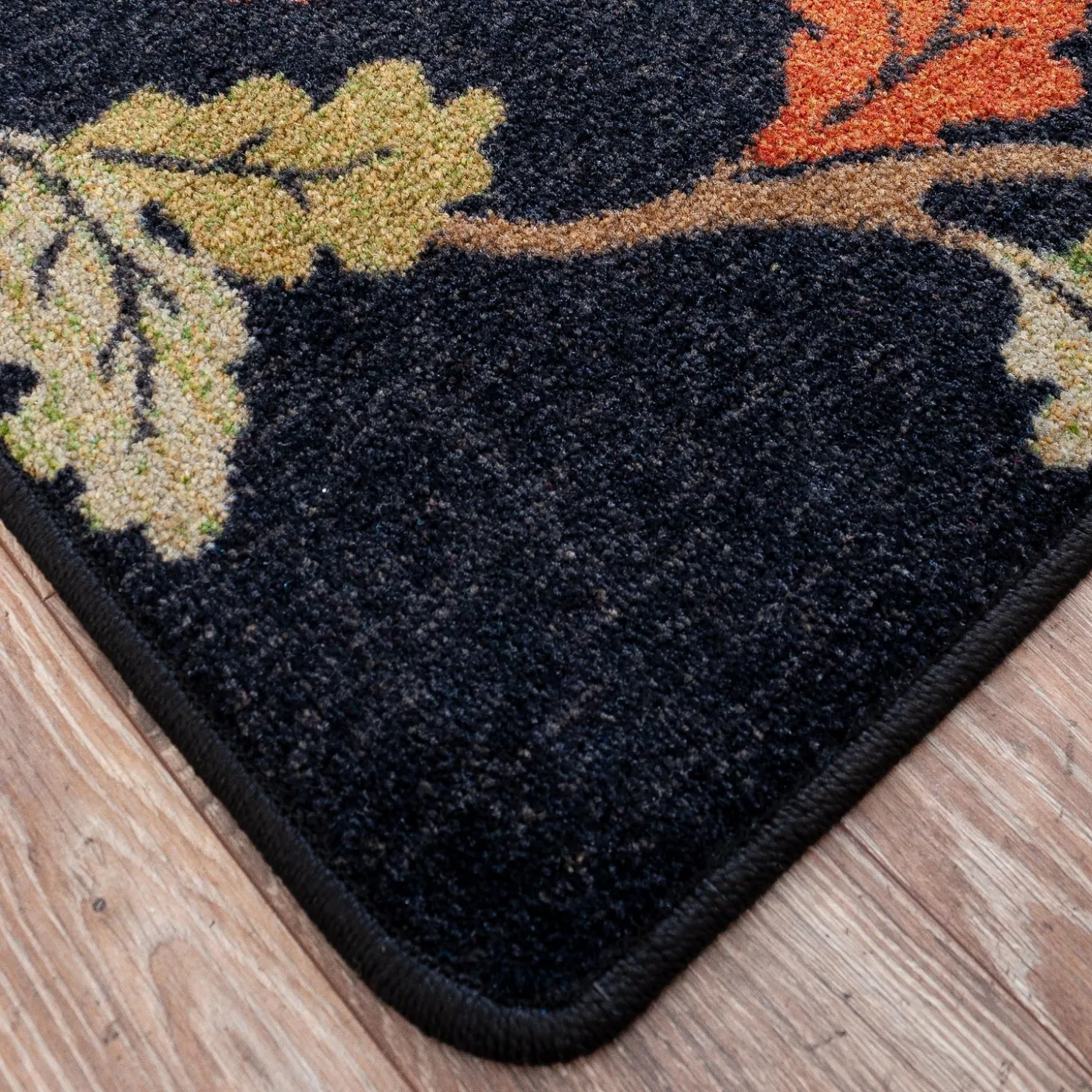 Area Rugs>Plow & Hearth Oakwood Pine Cone and Oak Leaf Rug, 7'7" Round