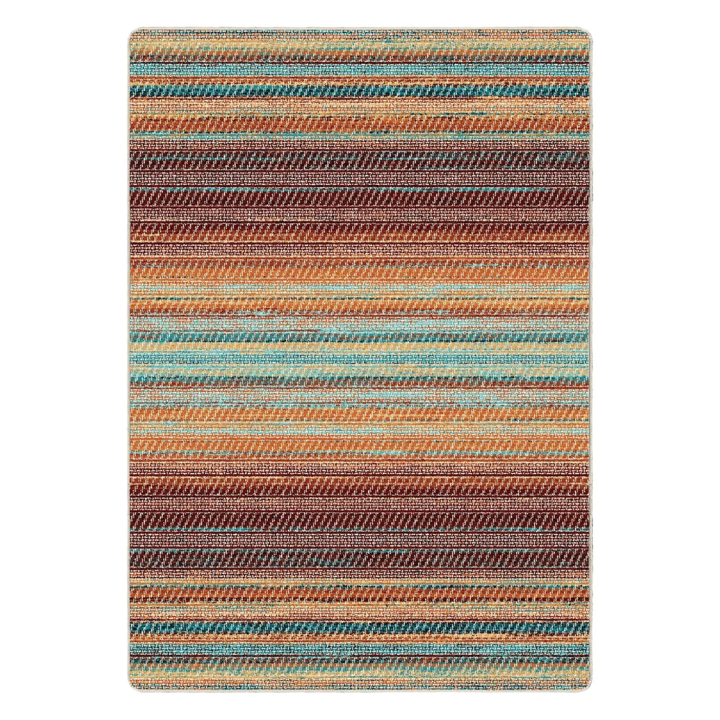 Area Rugs>Plow & Hearth October Stripe Rug, 2' x 8' Runner