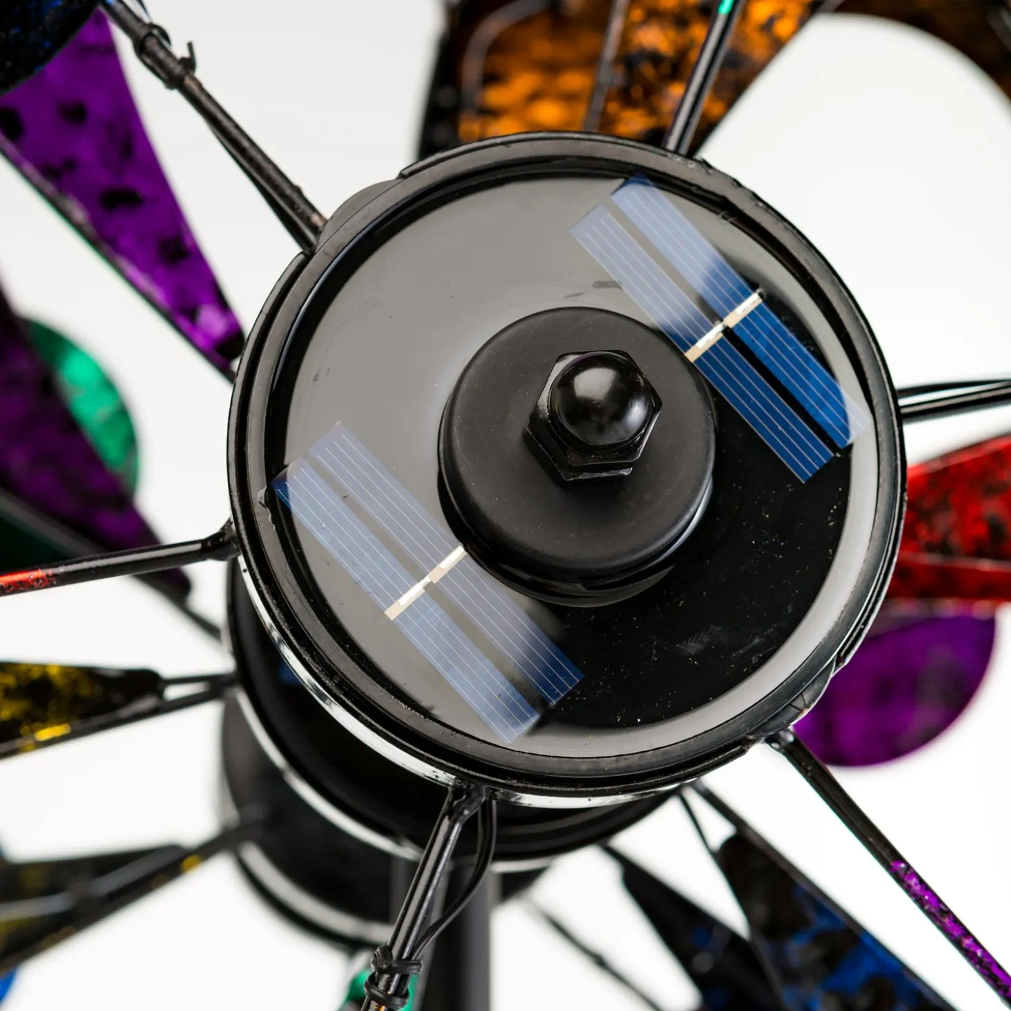 Wind Spinners | Solar Accents>Plow & Hearth Oversized Multicolor Solar Lighted Gala Wind Spinner with Four Rotors