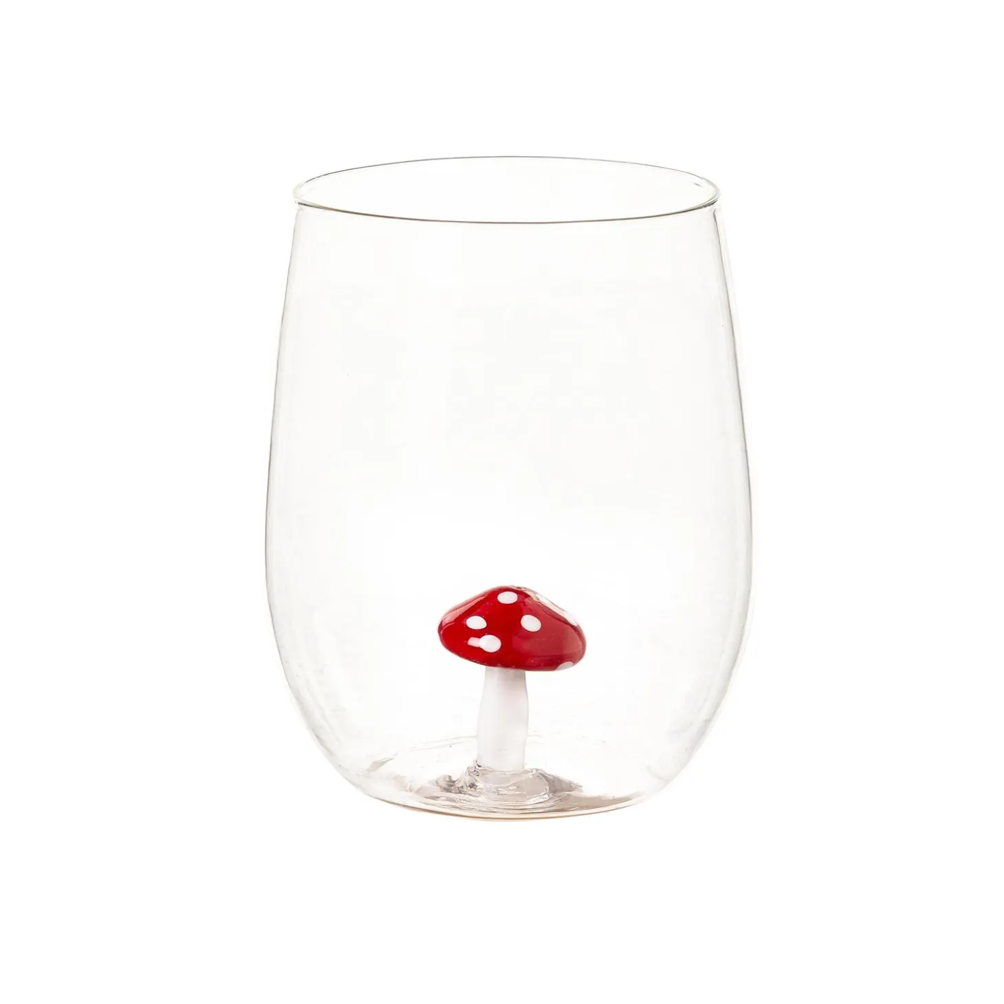 Wine Glasses>Plow & Hearth 17oz. Stemless Figurine Glass w/ Gift Box, Mushroom
