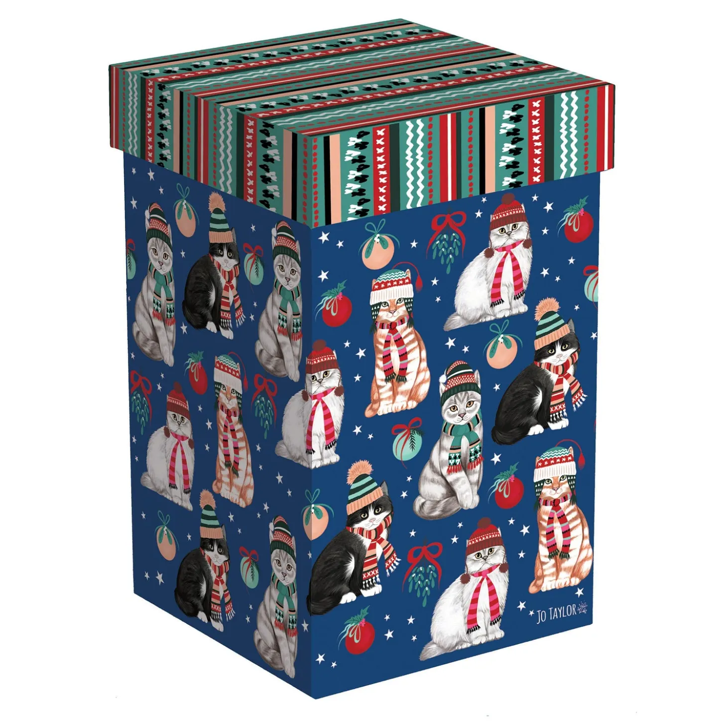 Travel Cups>Plow & Hearth Pet Travel Cup Ceramic Perfect Cup, Winter Cats, 17oz, Gift Box