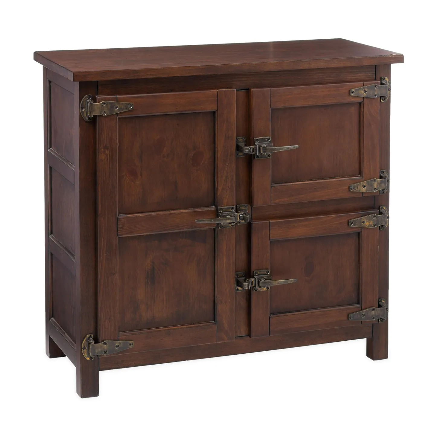 Desks & Console Tables | Chests & Storage Cabinets>Plow & Hearth Portland Ice Box Wood Console Table with Replica Hardware Walnut