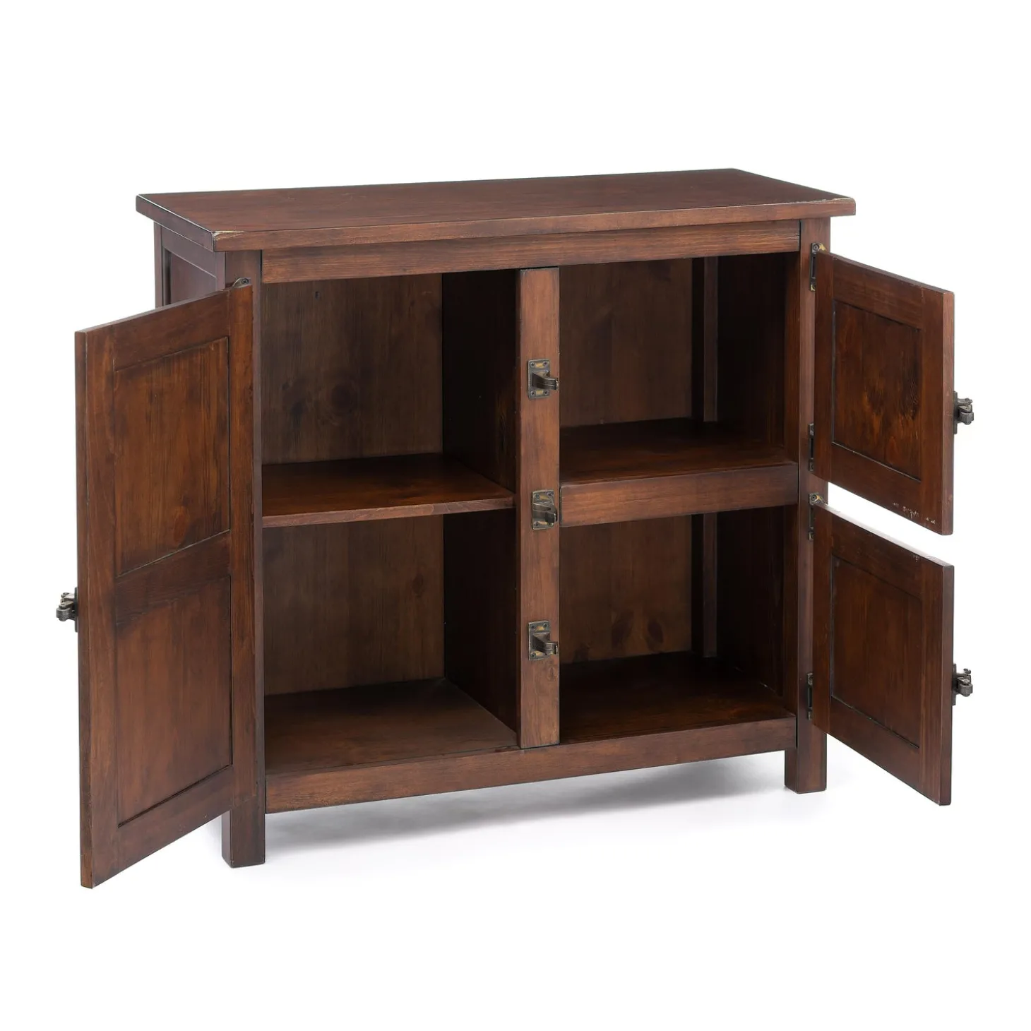Desks & Console Tables | Chests & Storage Cabinets>Plow & Hearth Portland Ice Box Wood Console Table with Replica Hardware Walnut