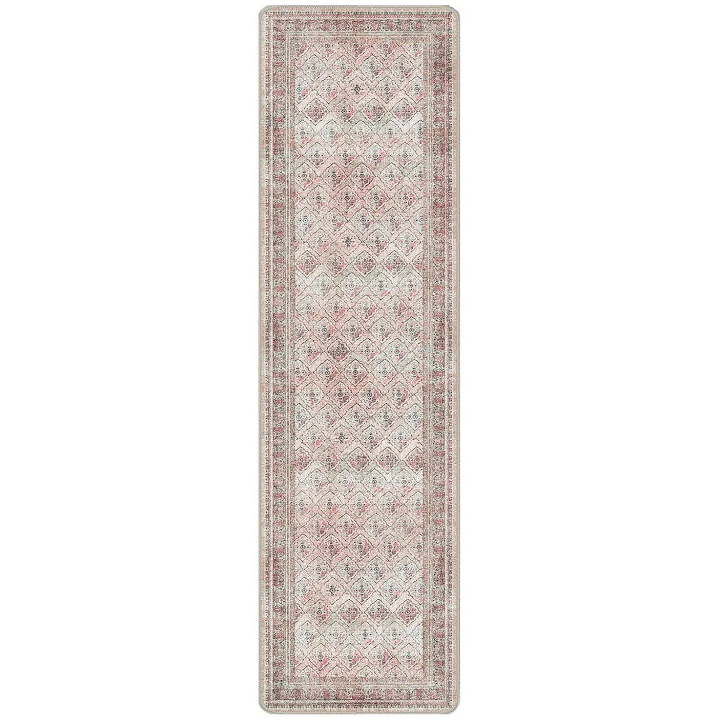 Area Rugs>Plow & Hearth Rosalind EnduraStran® Rug, 2'1" x 7'8" Runner Vintage