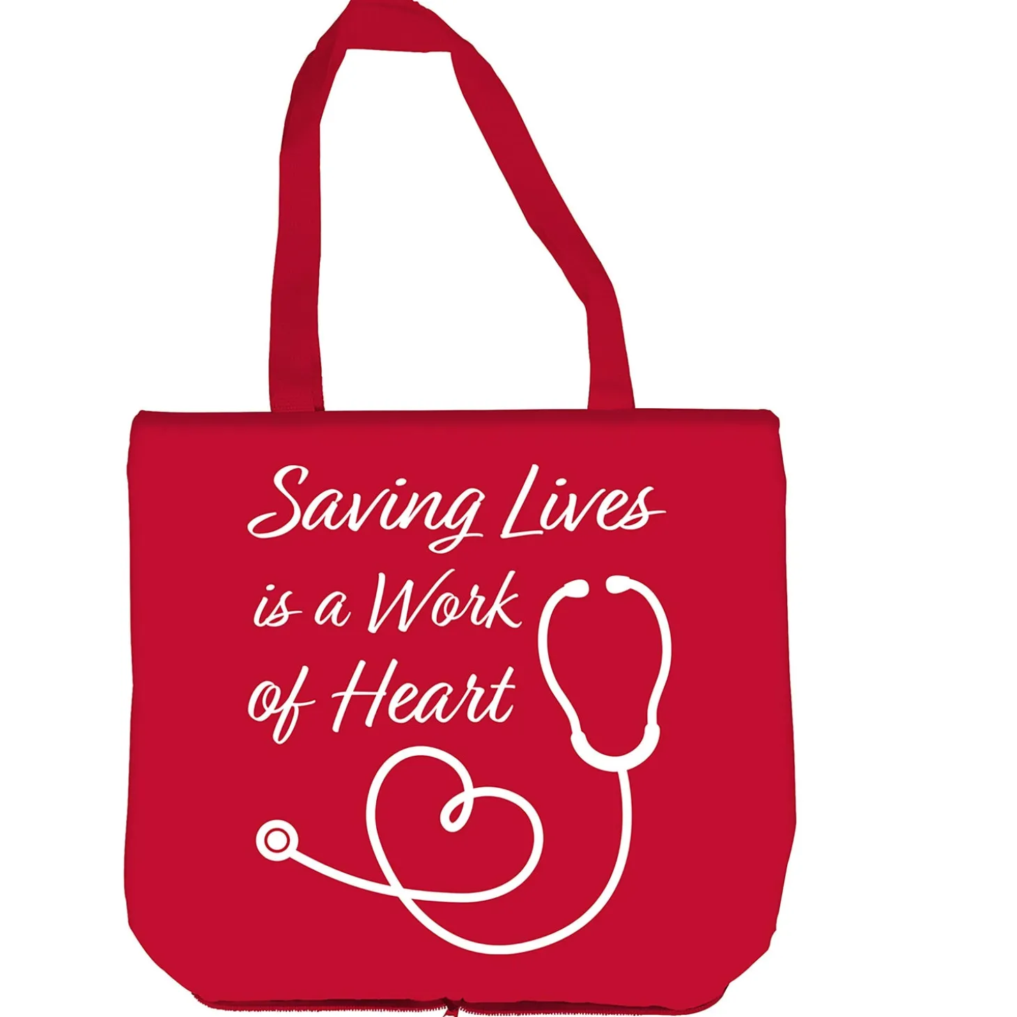 Travel Cups>Plow & Hearth Saving Lives is a Work of Heart Ceramic Perfect Cup and Compact Tote Giftset, 17oz, Gift Box