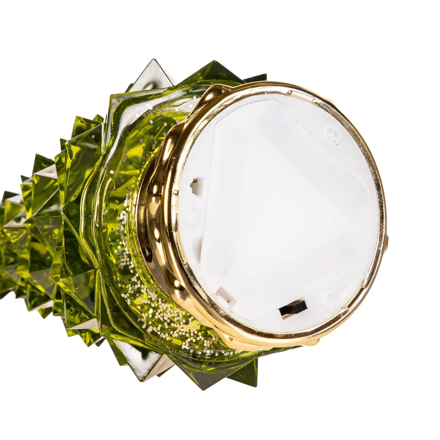 Decorative Accents>Plow & Hearth Shades of Green LED Table Decor Christmas Tree Color Changing Water Lantern, 11.5"