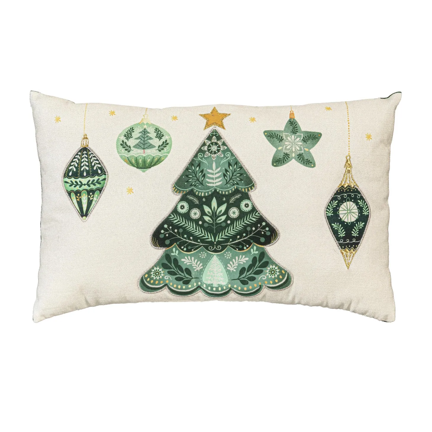 Decorative Pillows>Plow & Hearth Shades of Green Throw Pillow Lumbar Pillow, 16"L x 10.5"H