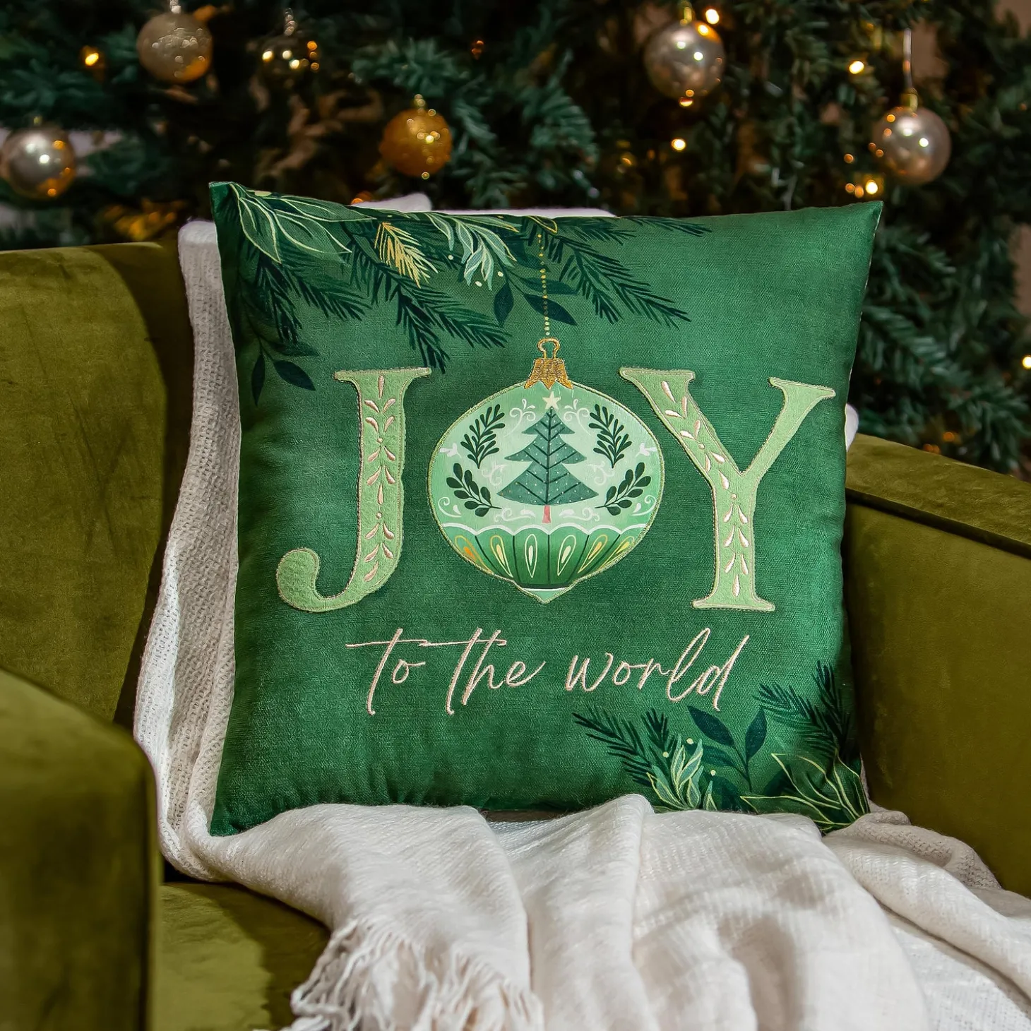 Decorative Pillows>Plow & Hearth Shades of Green Throw Pillow Shades of Green Square Pillow, 16"