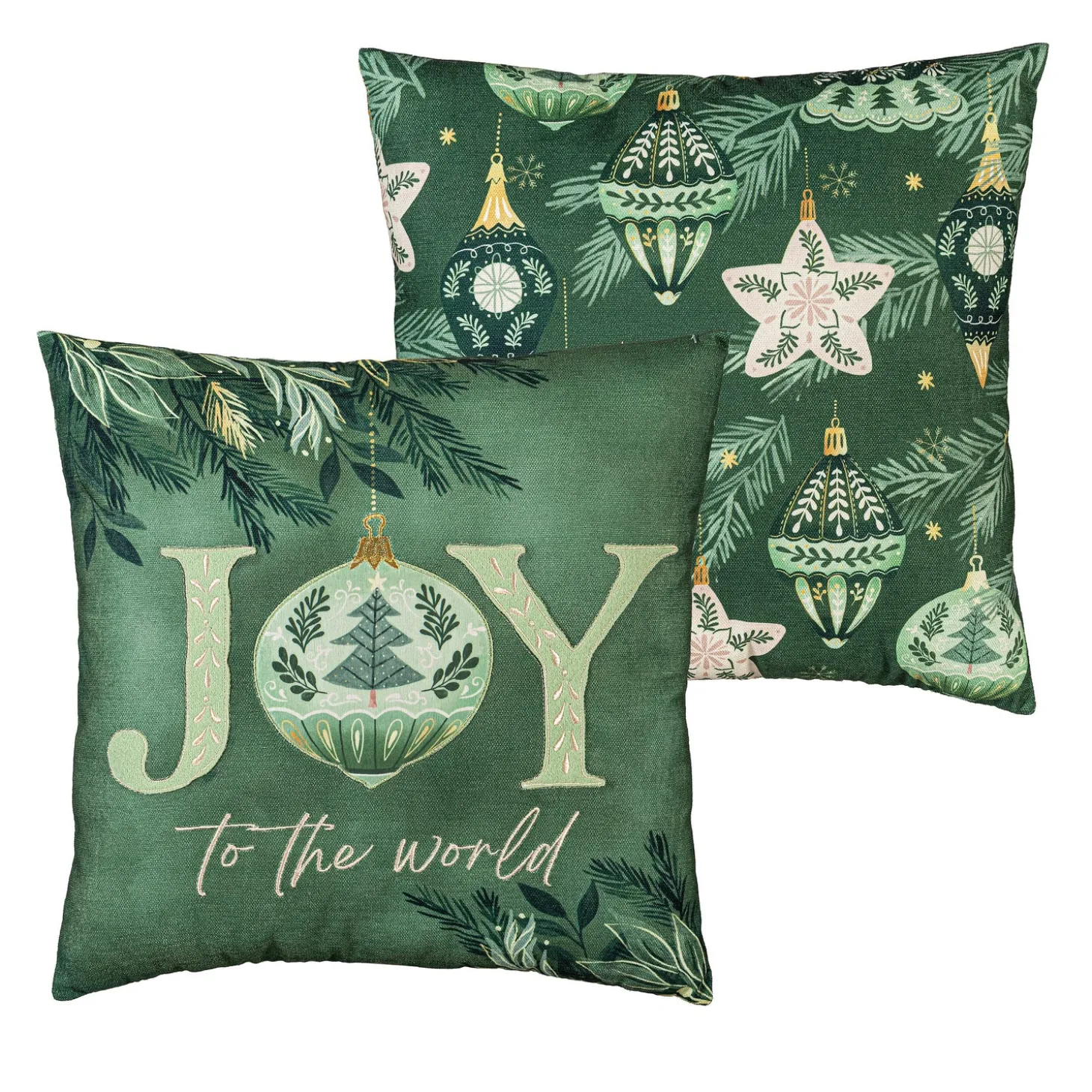Decorative Pillows>Plow & Hearth Shades of Green Throw Pillow Shades of Green Square Pillow, 16"