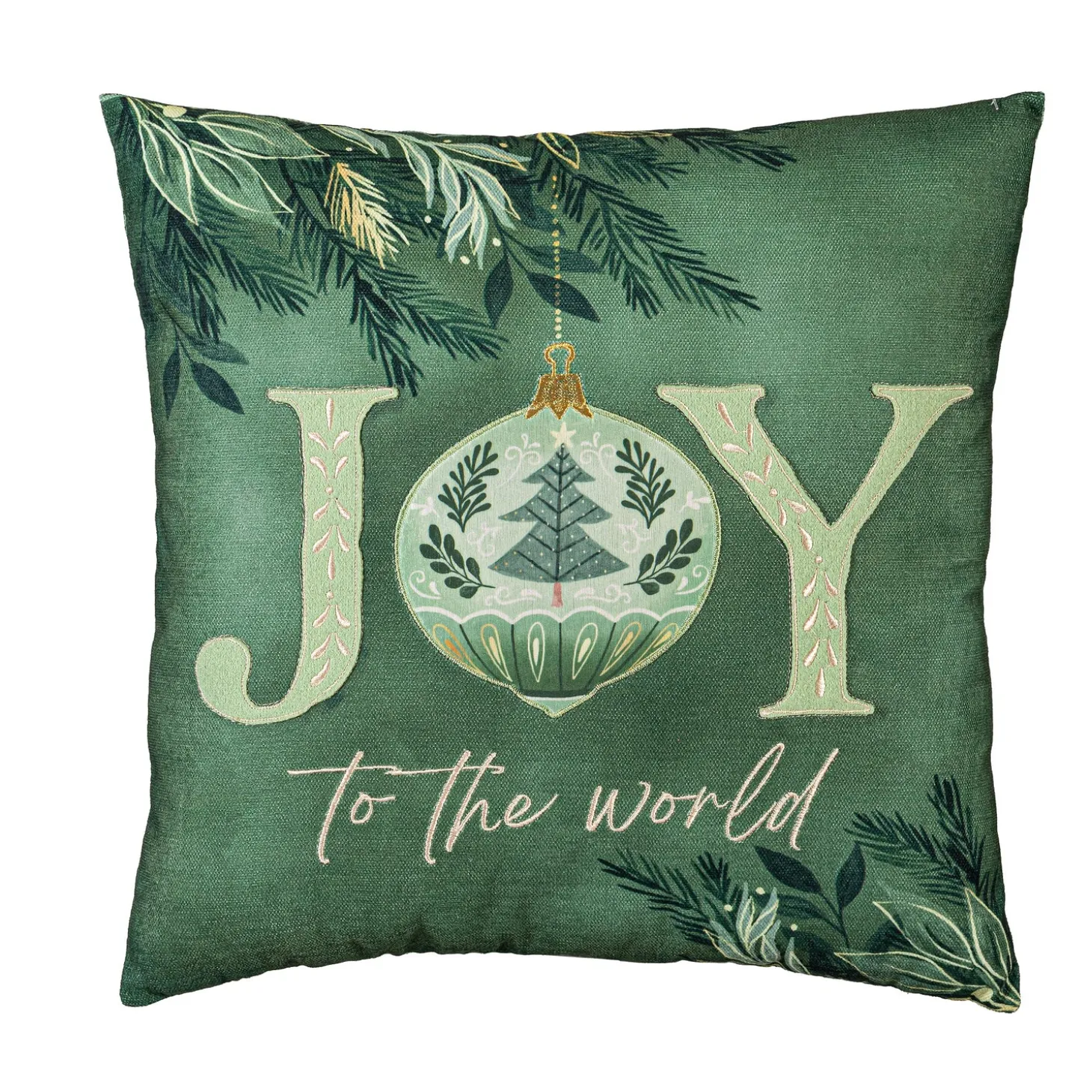 Decorative Pillows>Plow & Hearth Shades of Green Throw Pillow Shades of Green Square Pillow, 16"
