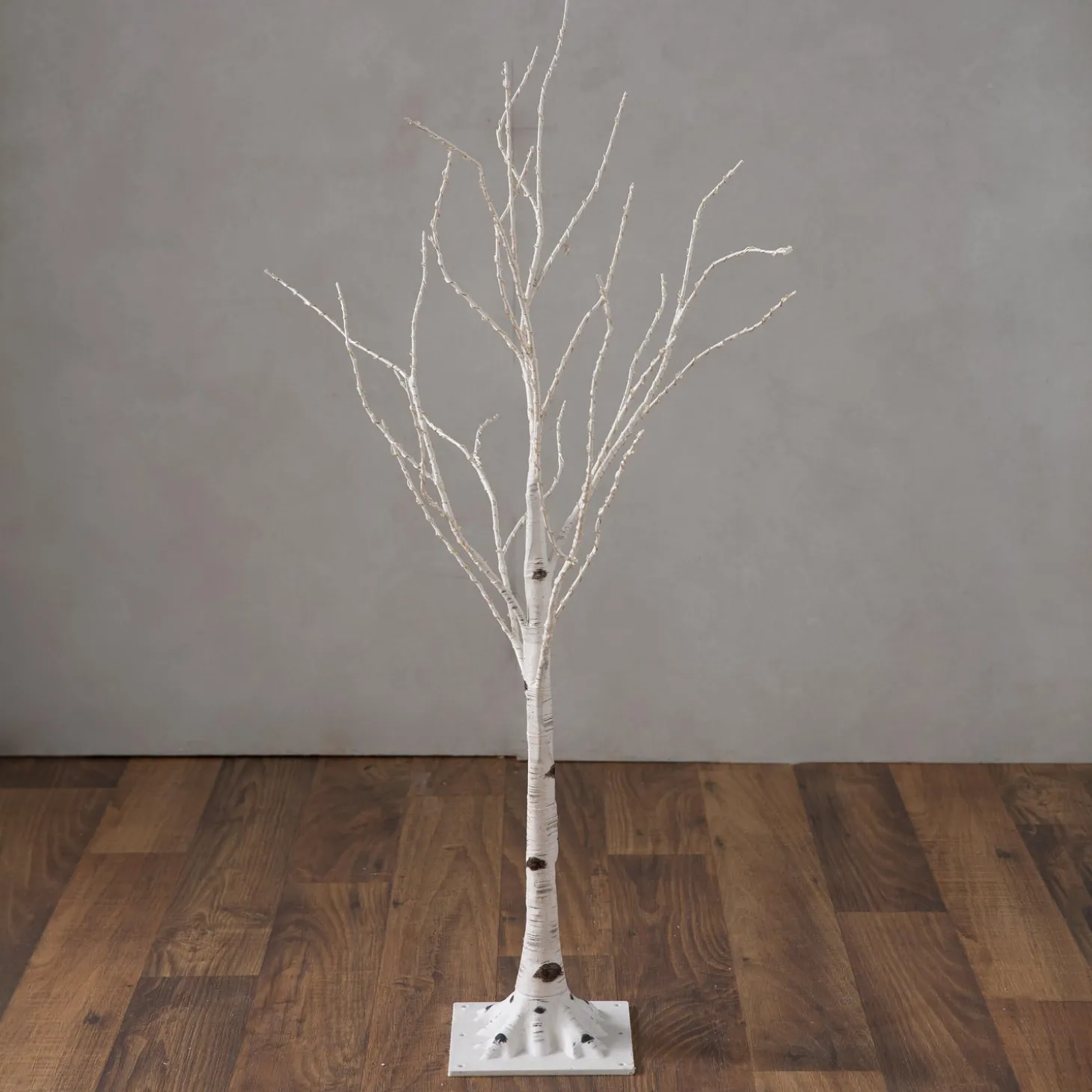 Lighted Trees & Garlands>Plow & Hearth Small Indoor/Outdoor Birch Tree with 300 Warm Lights White