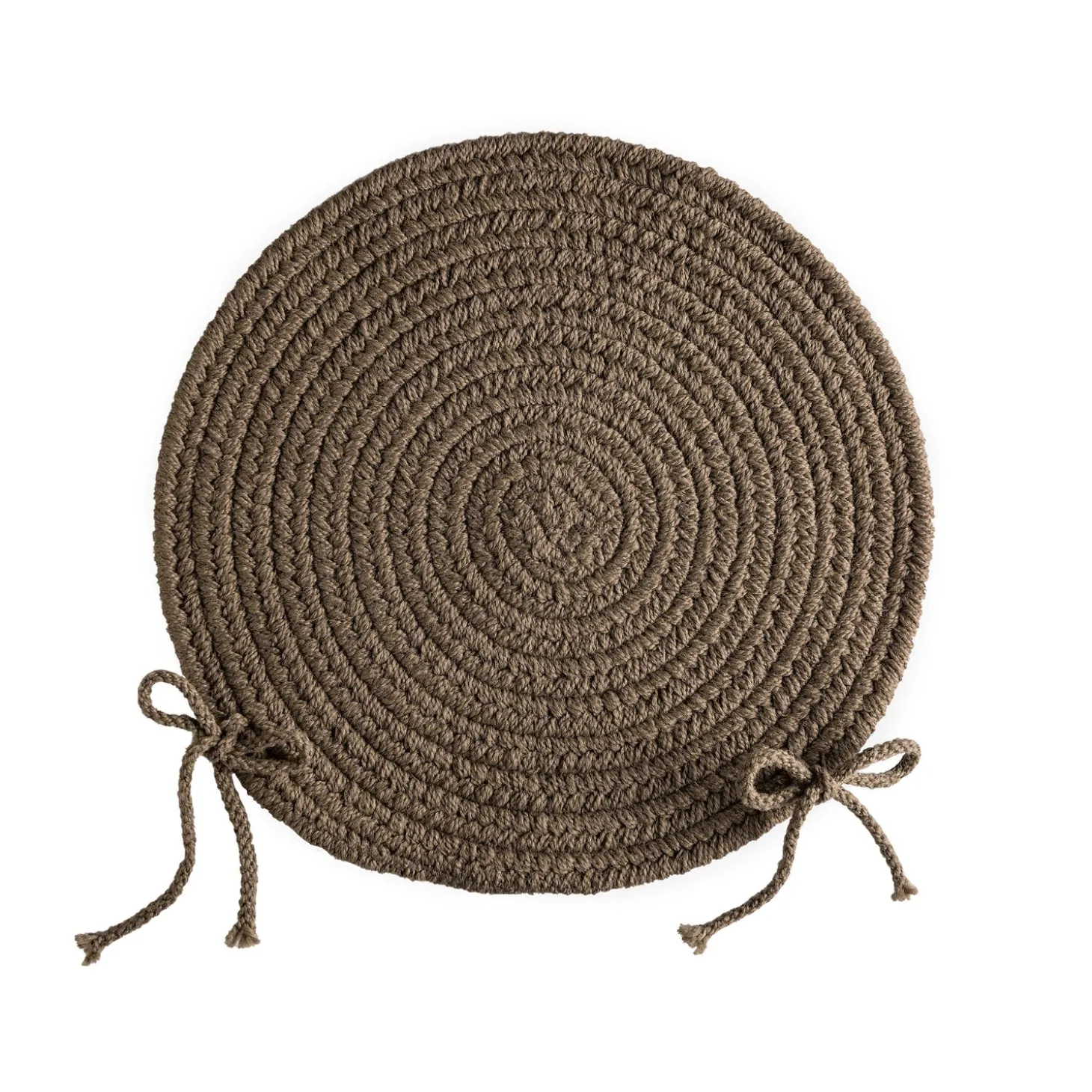 Chairs & Rockers | Rockers & Gliders>Plow & Hearth Solid Color Country Classic Braided Polypropylene Chair Pad, 15" dia.