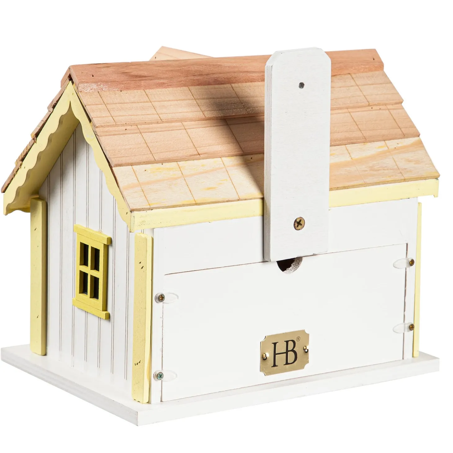 Birdhouses>Plow & Hearth Sweetheart Cottage Birdhouse, Yellow